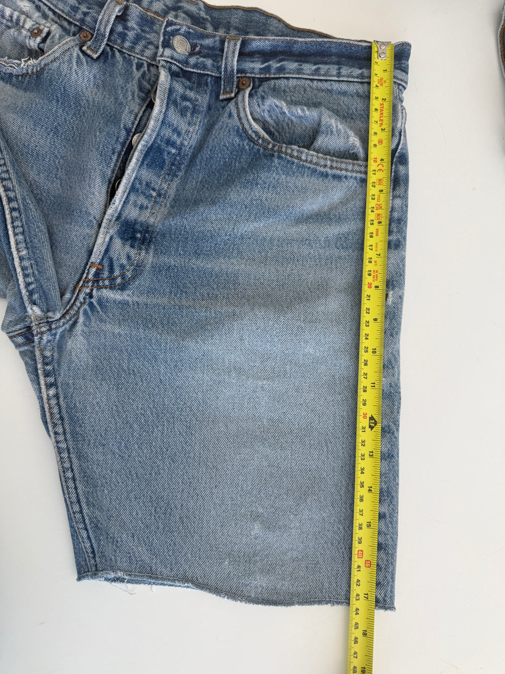 W30 vintage Levis 501 shorts 29/30” measured waist faded denim USA 501s