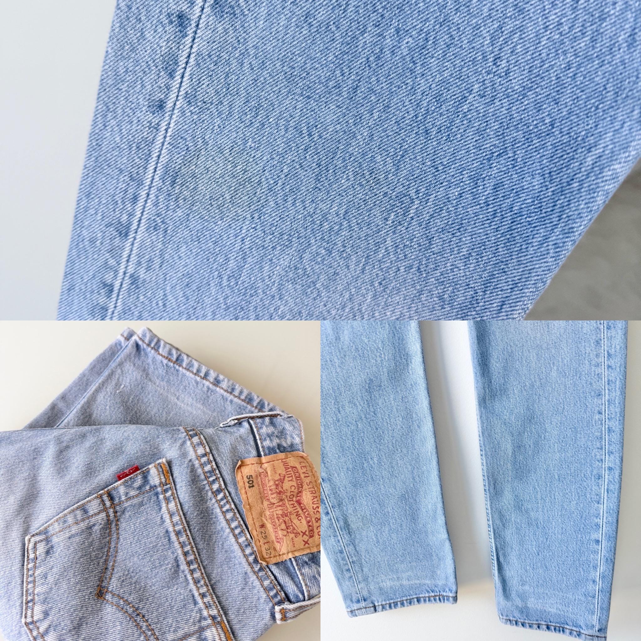 W24 L31 Levis 501 vintage 23-24” measured waist light blue made in turkey  90s hol