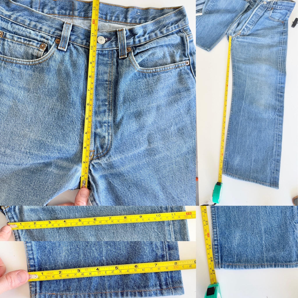 Levis 501s  vintage w30 L26 medium blue 501s made in USA 80s straight leg jeans 501 28”/30” waist