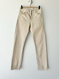 W25 L30 Levis 501 vintage 24-25” measured waist beige made in Spain 90s