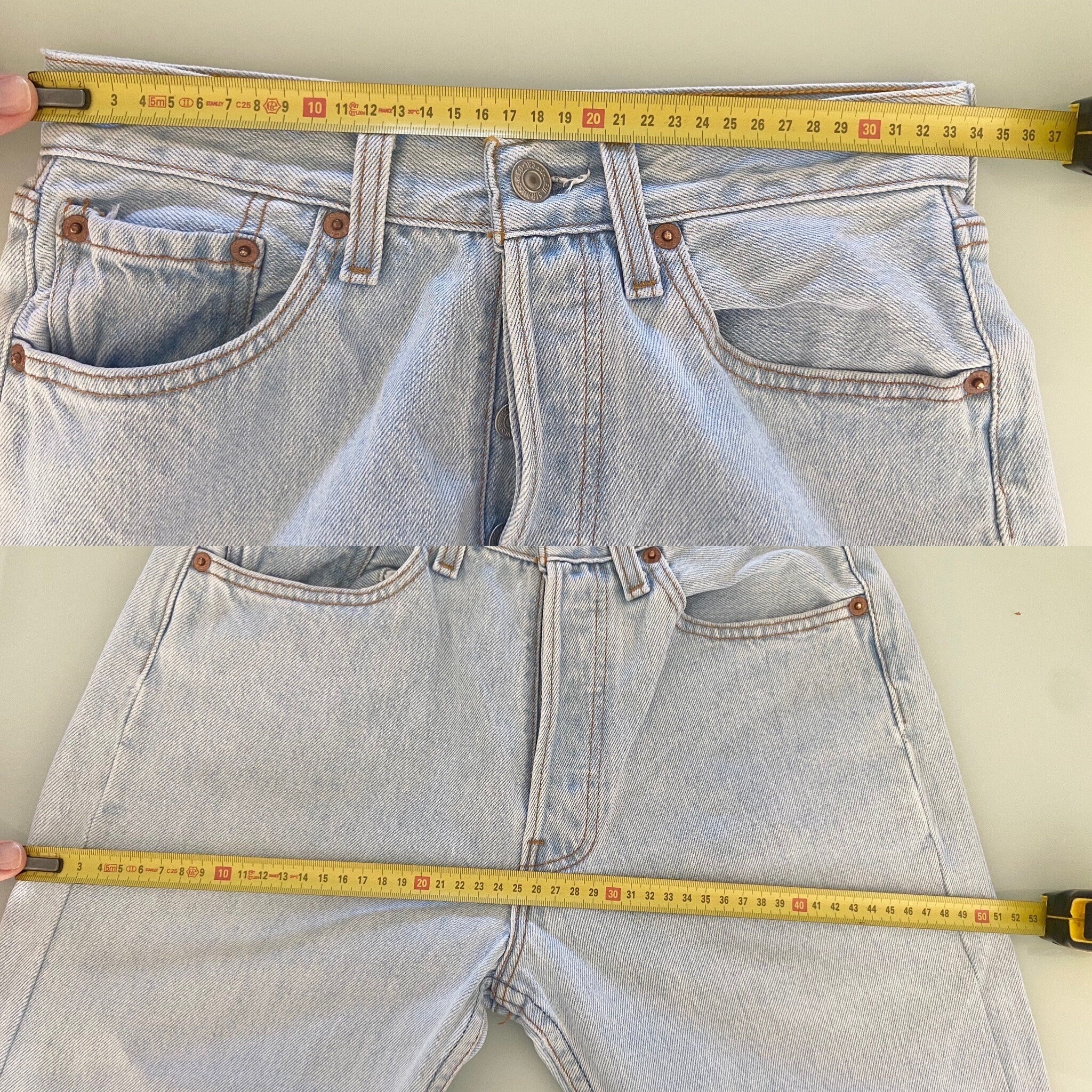 w26 L28  Vintage Levi’s 501 jeans made in USA  light blue faded vintage 501 jeans