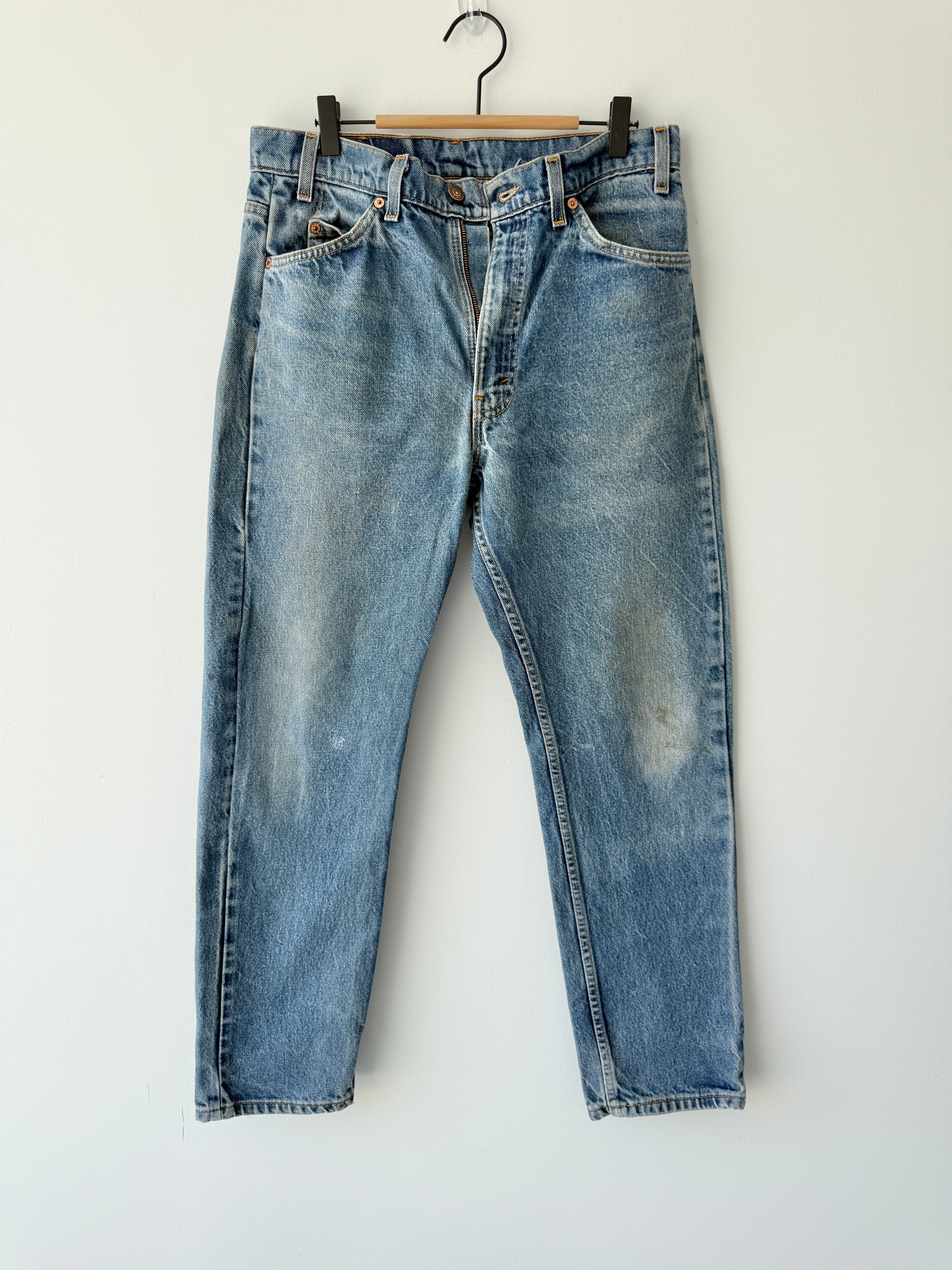 W32 L29 vintage Levis 505 31/32” measured waist dark fade blue faded  90s orange tag USA 505s
