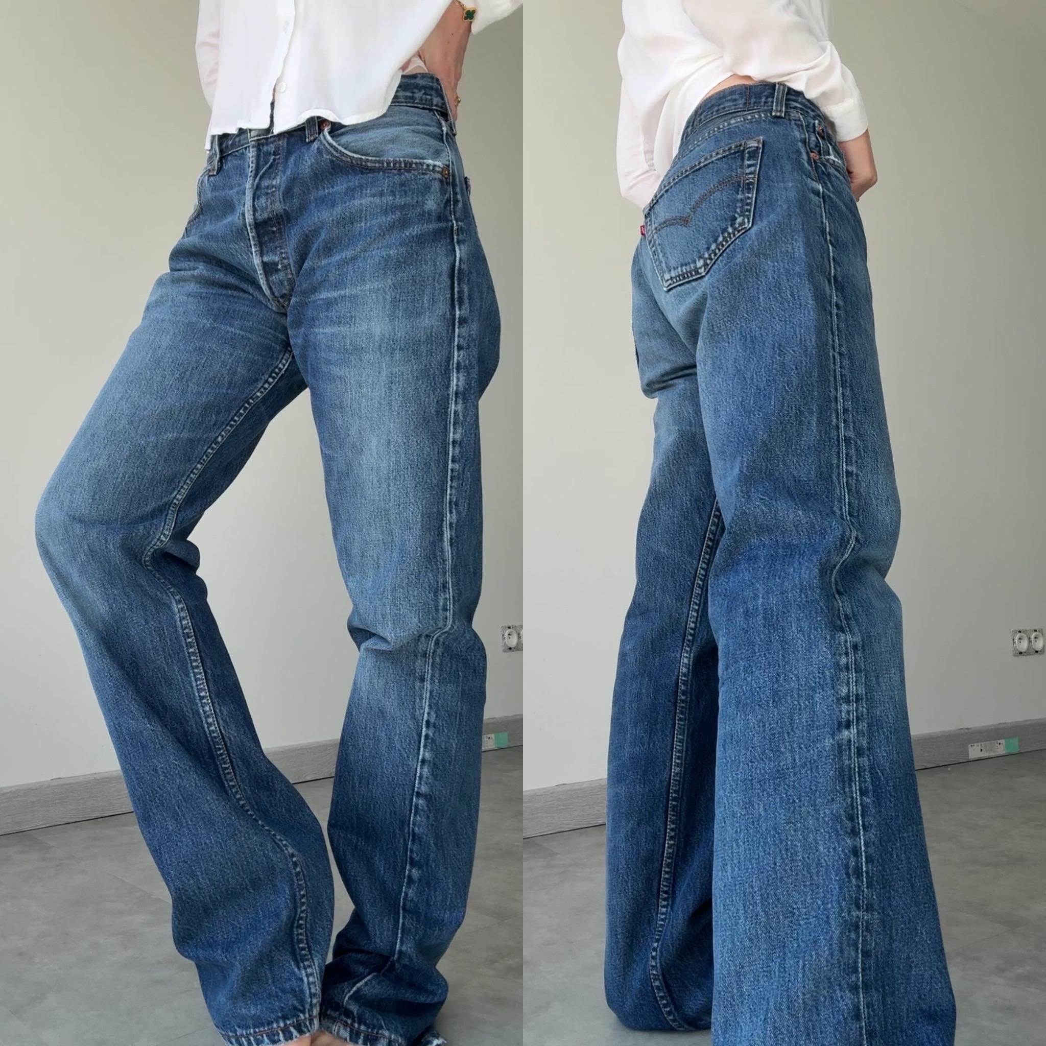 W30 L32 Levis 501 vintage 29-30” waist dark faded blue 501s made in turkey