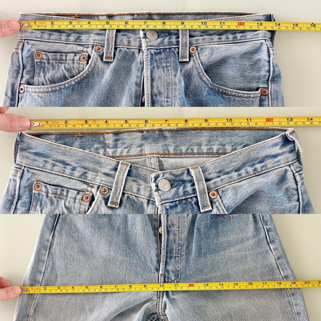 w27 L31 Levis 501 vintage faded blue  made in USA straight leg 90s Levi’s 501 USA vintage Levi’s 501