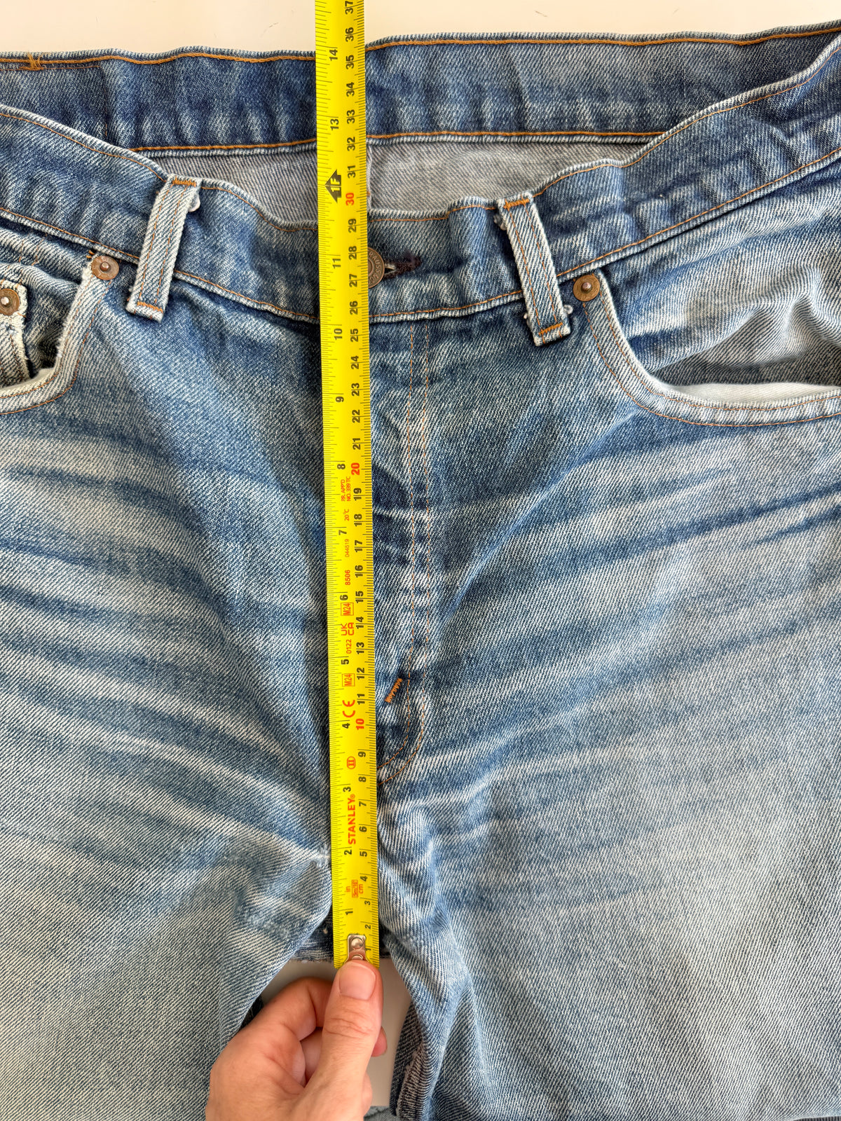 W34 L29 vintage Levis 603 33/34” measured waist dark blue faded whiskers  70s 603s