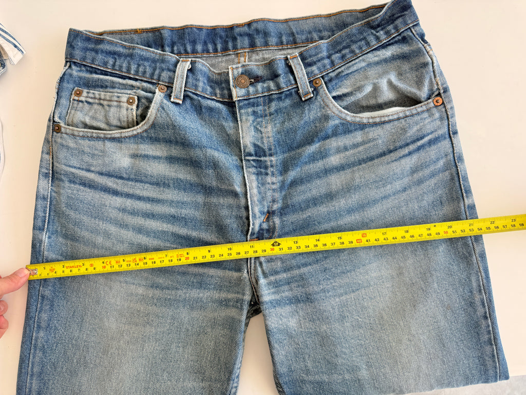 W34 L29 vintage Levis 603 33/34” measured waist dark blue faded whiskers  70s 603s