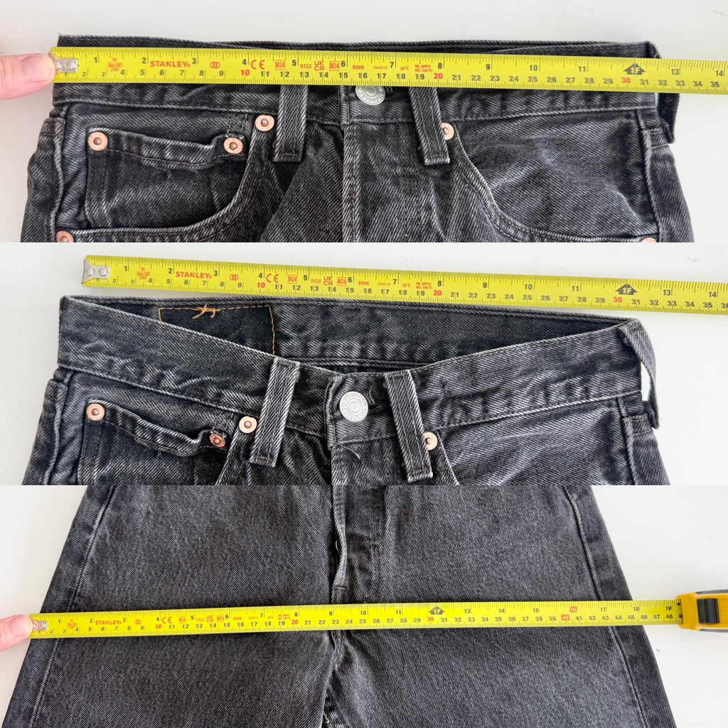 W24 L30 Levis 501 vintage 23-24” waist medium blue 501s made in USA 90s (mayuk)