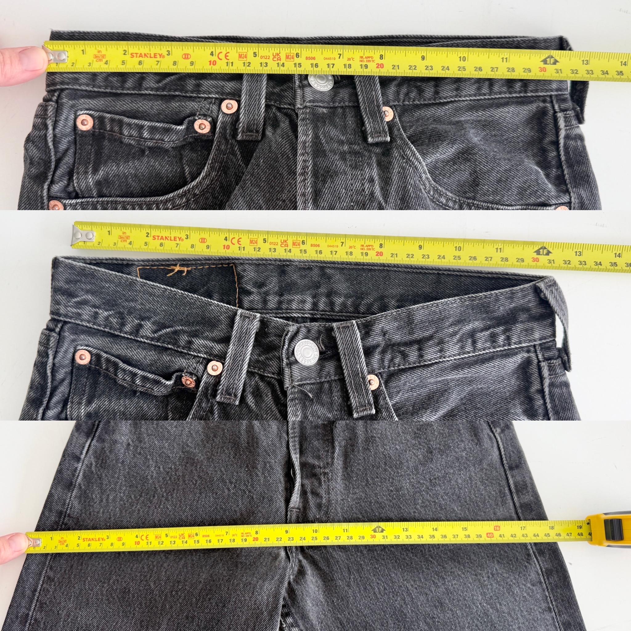 W24 L30 Levis 501 vintage 23-24” waist medium blue 501s made in USA 90s (mayuk)