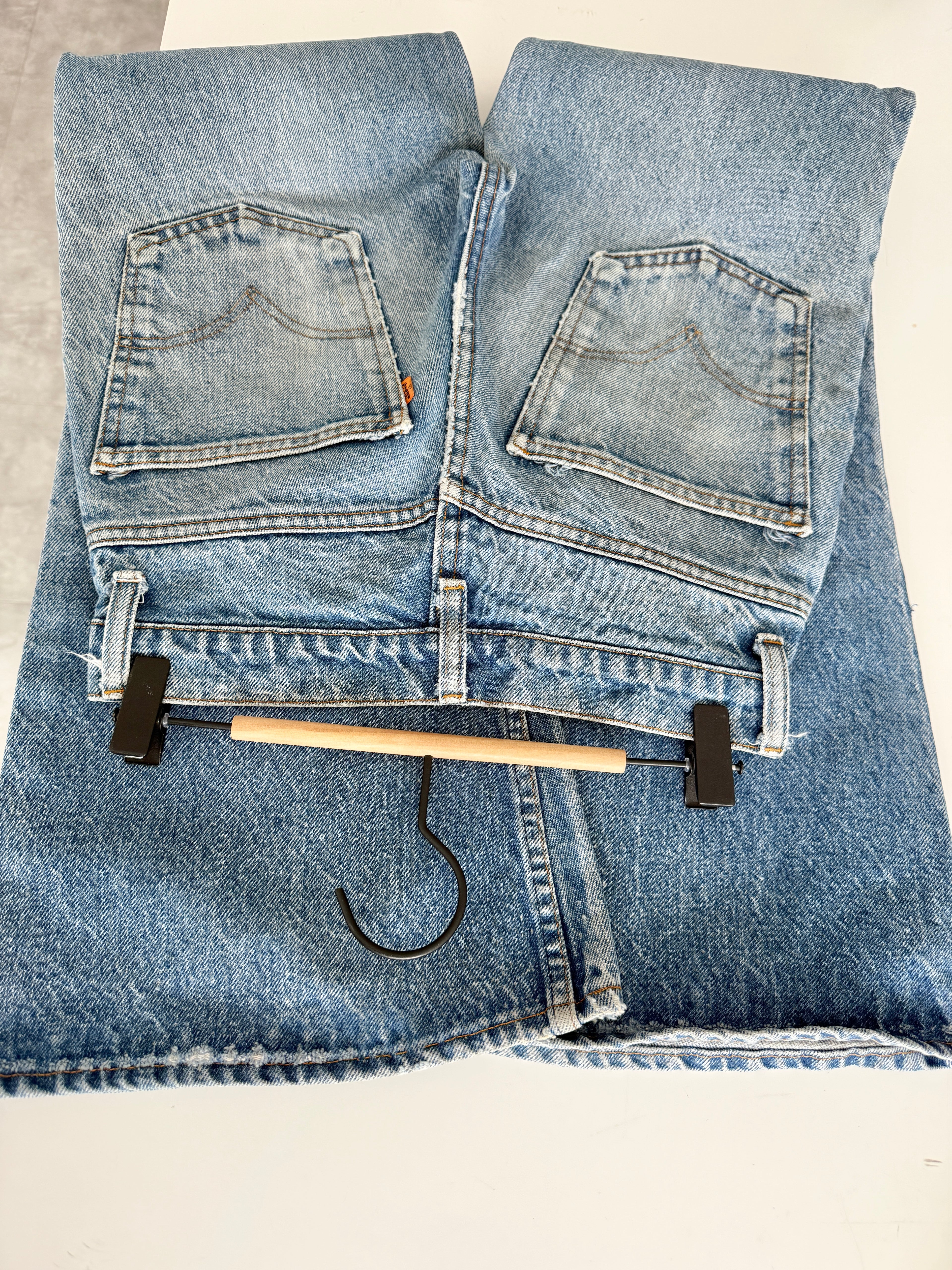 W26 L29 vintage Levis 684 26” measured waist faded blue 684s USA 70s