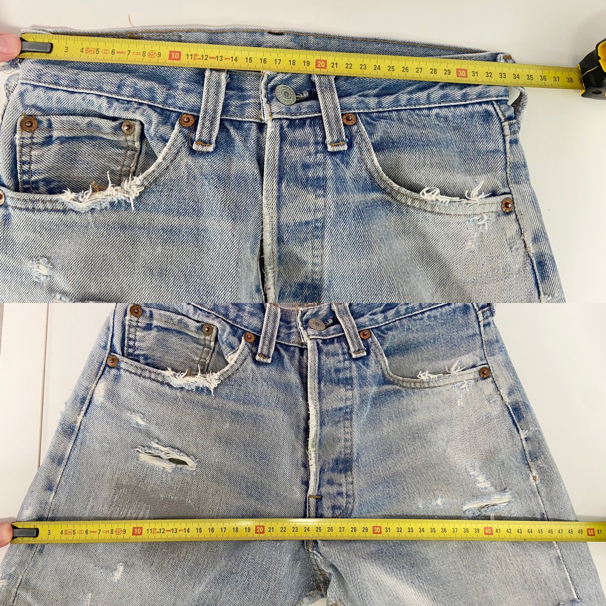 w25 L33 Distressed faded Selvedge redline Levi’s 501 Vintage 80s Levi’s 501