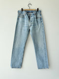 W31 L30 vintage Levis 501 30/31” measured waist medium faded blue 501s amazing fade 90s USA denim