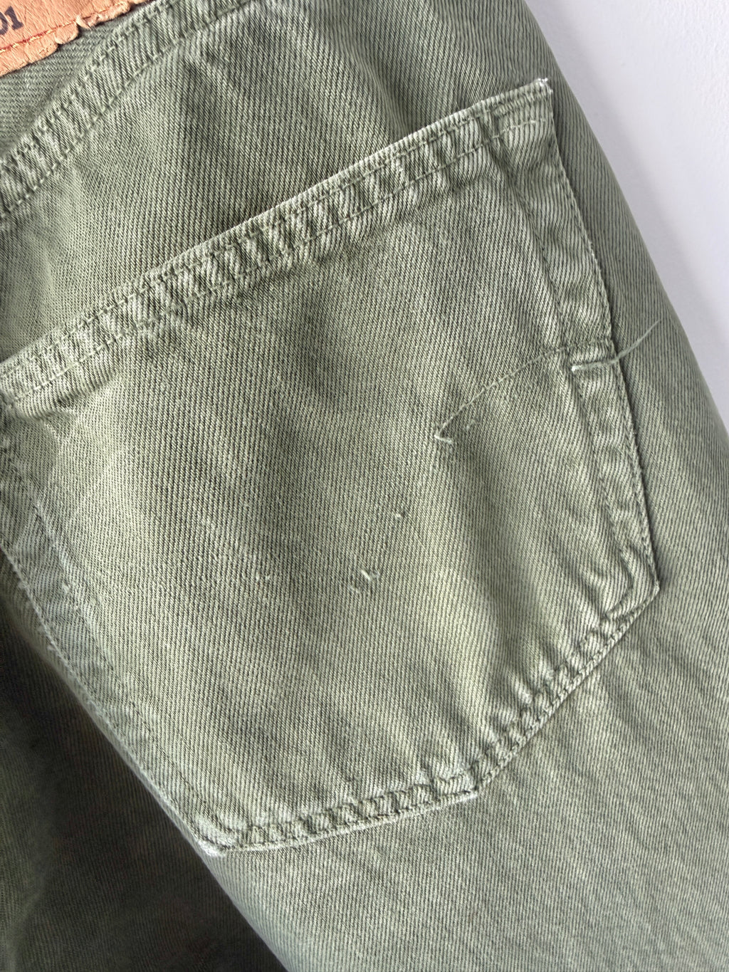 W35 L31 vintage Levis 501 34-35” measured dark green denim 90s USA 501s