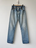 Soft W29 L34 vintage Levis 501 28/29” measured unique faded blue denim 90s USA Levi’s 501s