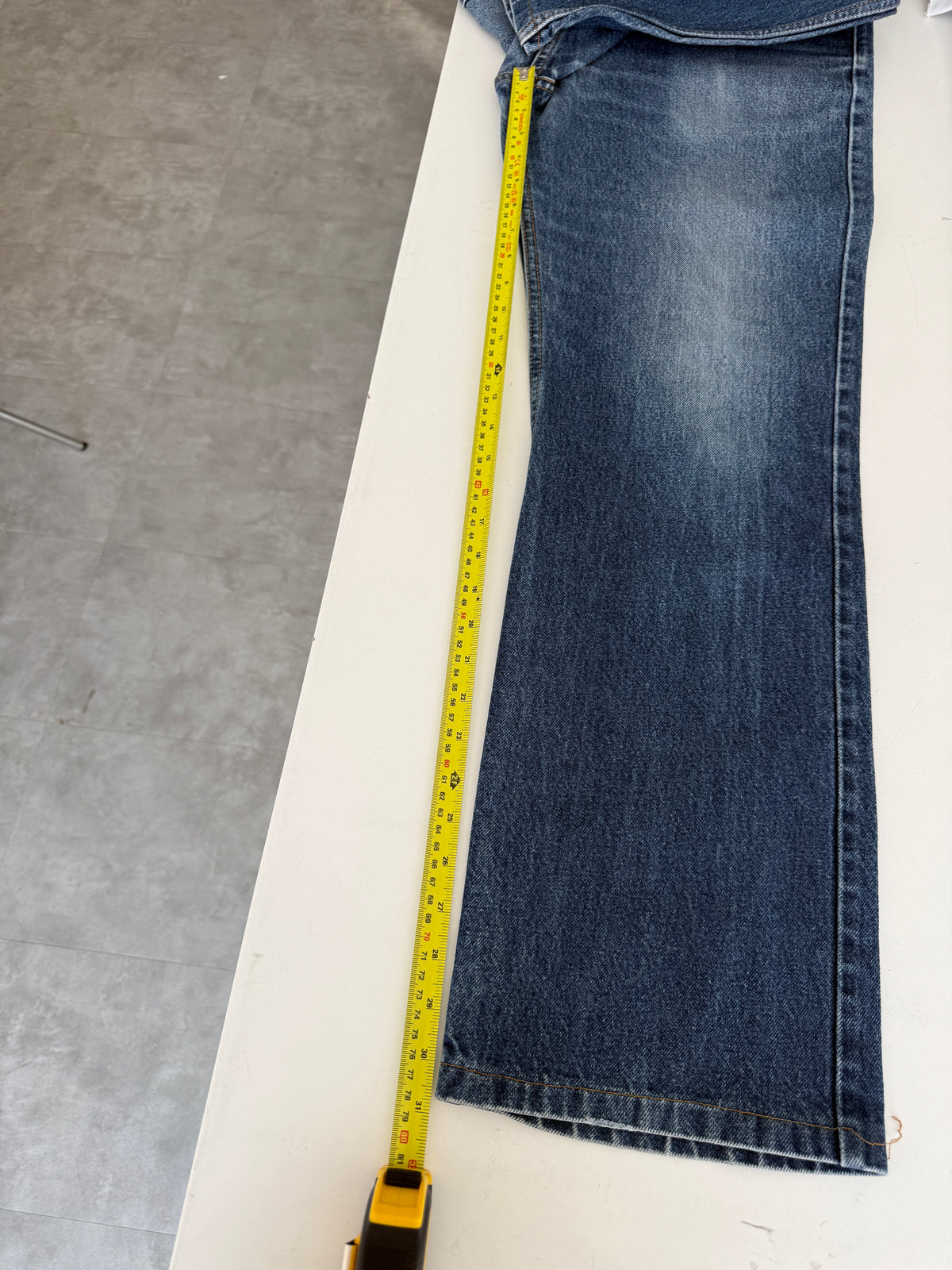 W33 L31 vintage Levis 517 dark blue faded wallet mark 33” measured waist 517s