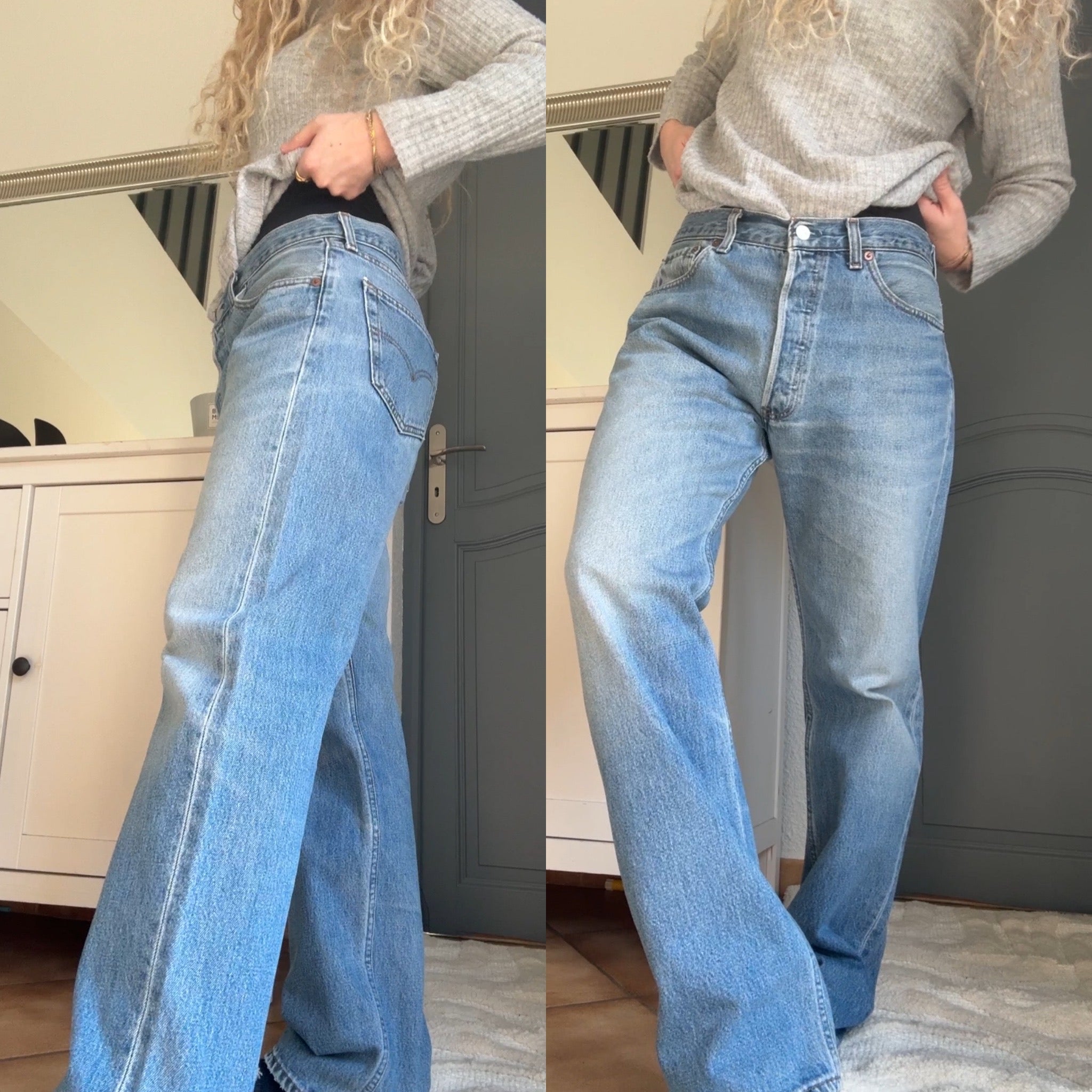 W32 L29 vintage Levis 501 31-32” measured medium faded blue 90s Levi’s 501s