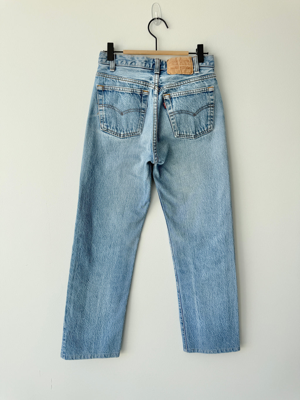 W25 L27 vintage Levis 501 24/25” measured fade light denim USA 501s 80s