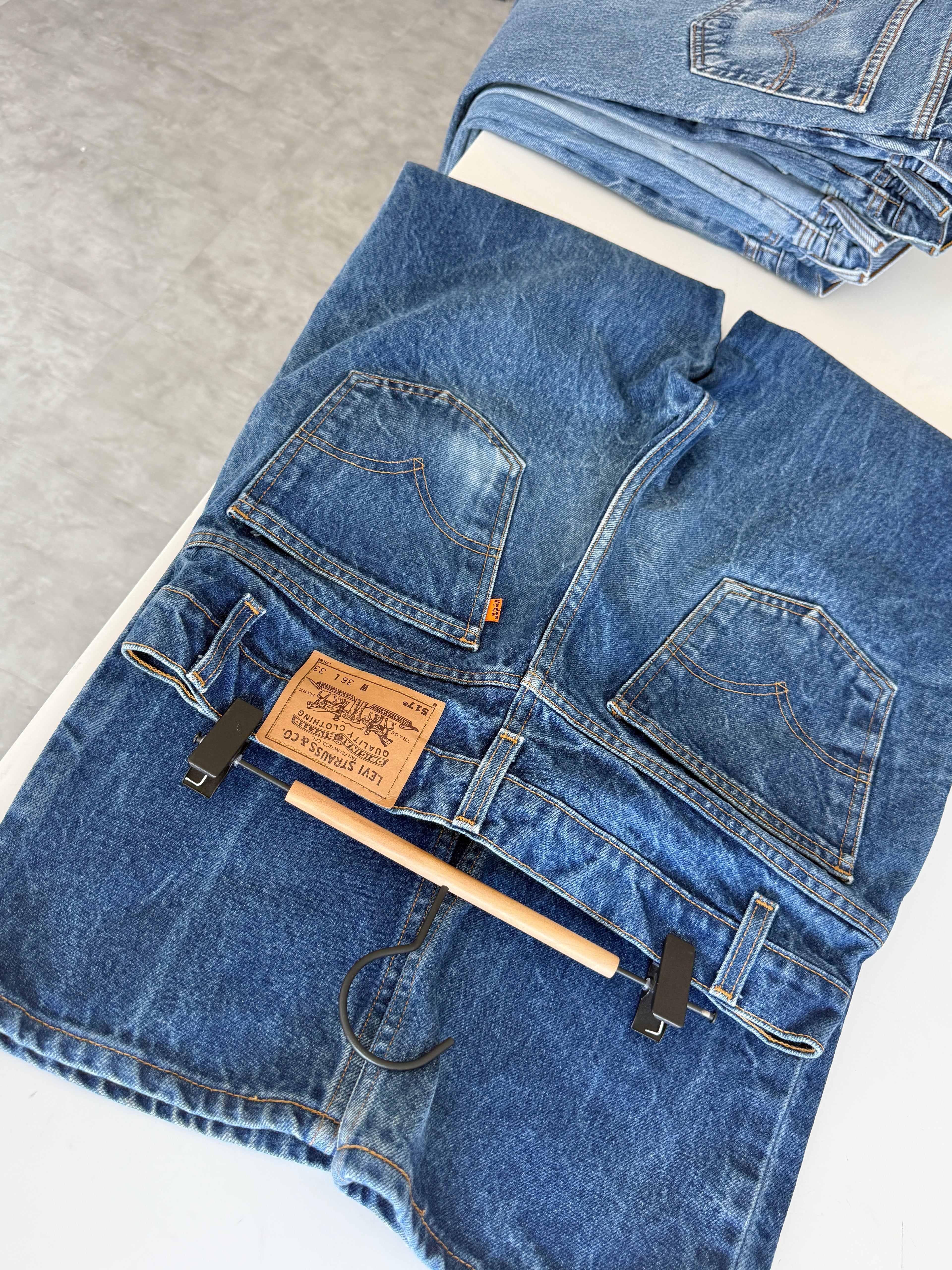 W33 L34 vintage Levis 517 33” measured waist raw blue 517s made in 90s USA