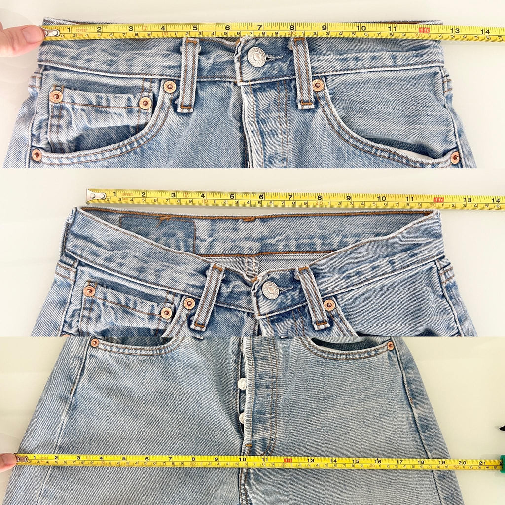 Levis 501 vintage w24 L29 Levi’s faded worn light blue straight leg Levi’s 501 90s vintage Levi’s 501  (23/24 waist)