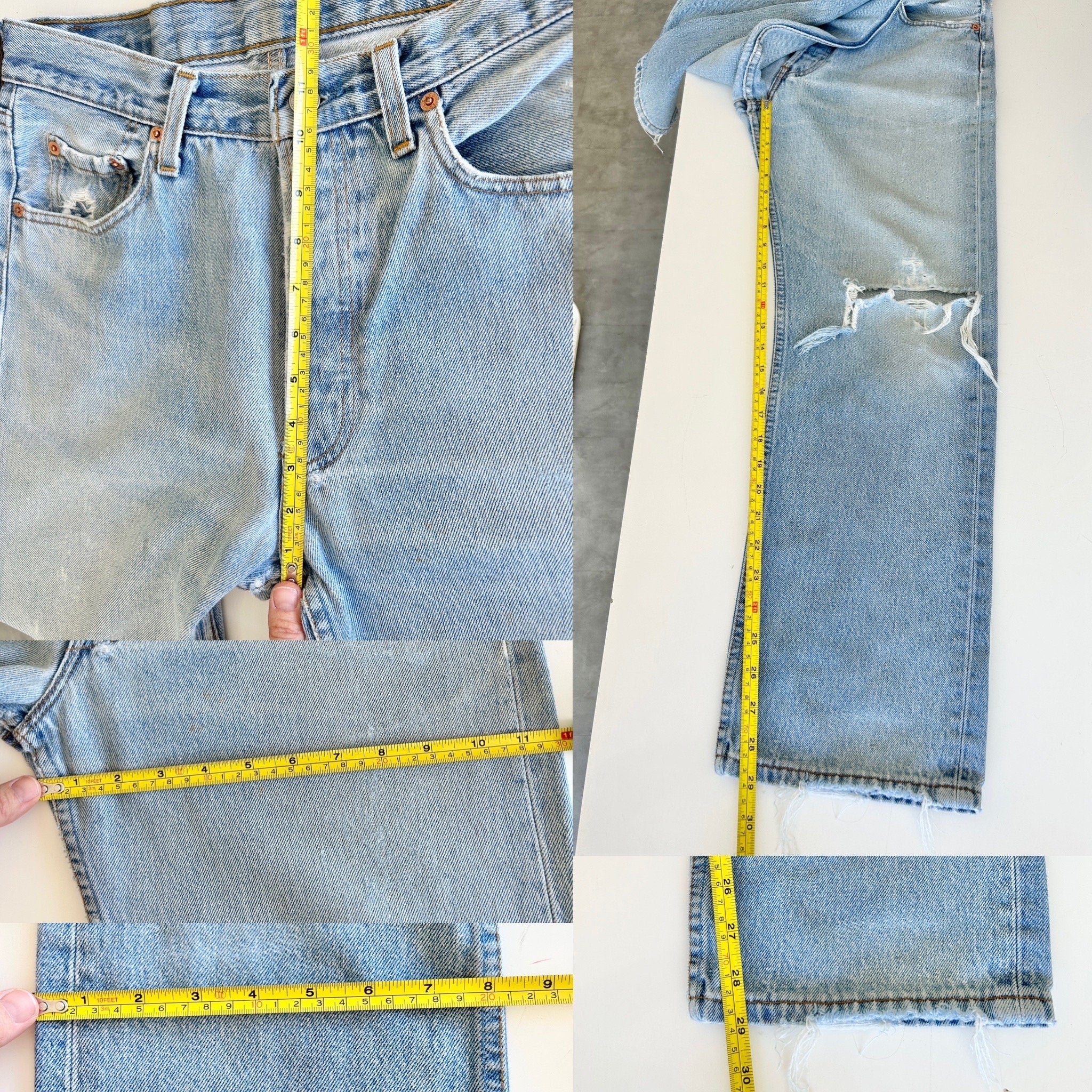 Soft Levis 501 vintage w31 L28 Levi’s light blue faded blue made in U.K. 90s straight leg 501 vintage Levi’s 501