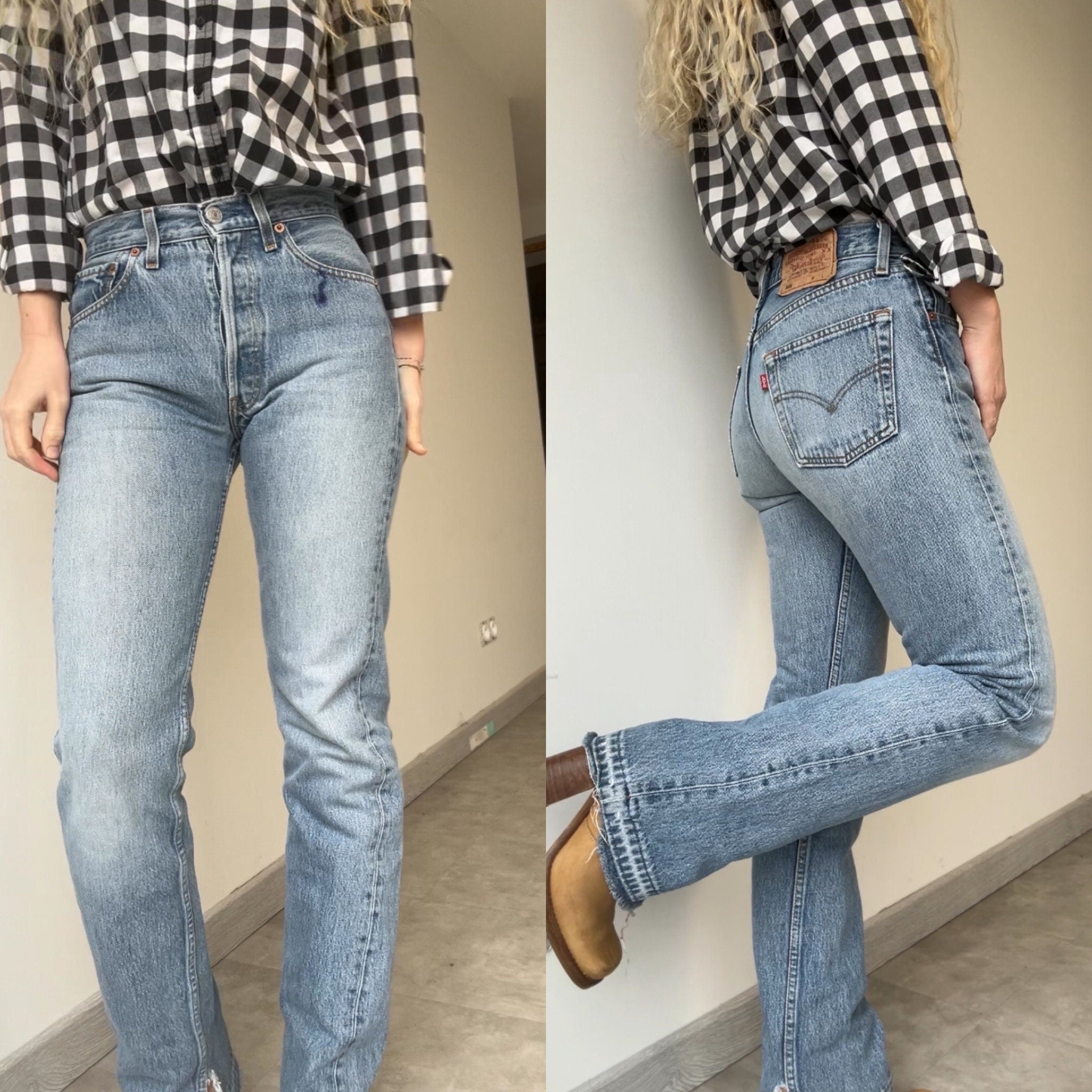Levis 501 vintage W26 L31 Levi’s 501 faded blue denim straight leg 90s 501 vintage blue 501 vintage Levi’s