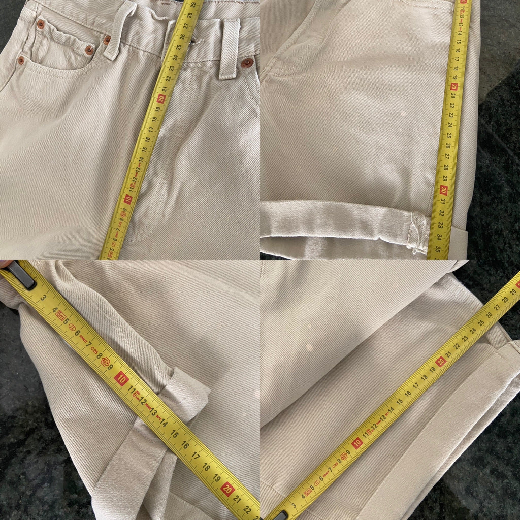 w27 Beige Vintage Levi’s 501  shorts