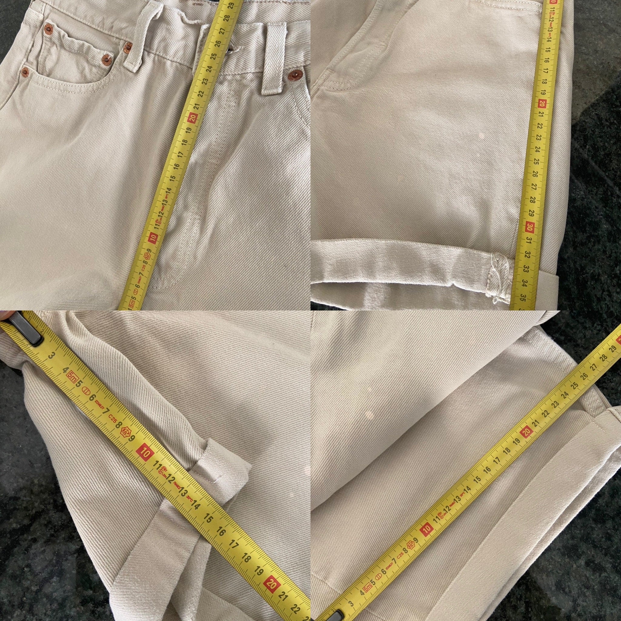 w27 Beige Vintage Levi’s 501  shorts