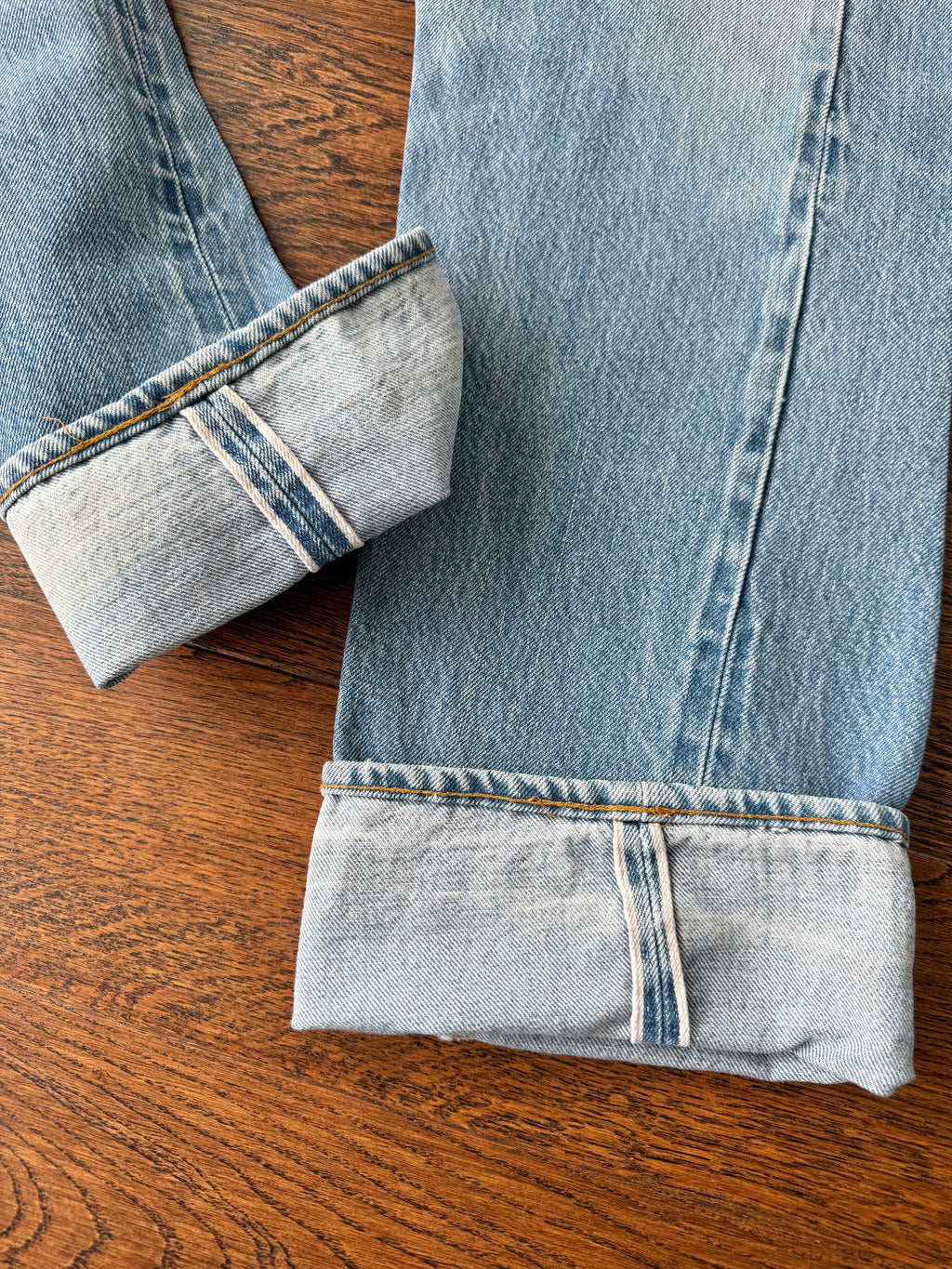 Selvedge W30 L33 vintage Levis 501 29/30” measured light faded blue denim 80’s 501s USA selvedge denim