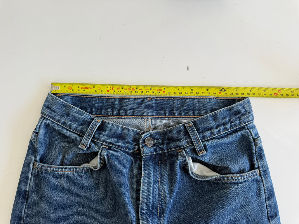W28 L30 vintage Levis 646 27/29” measured dark blue denim light wallet mark 646s Y2K