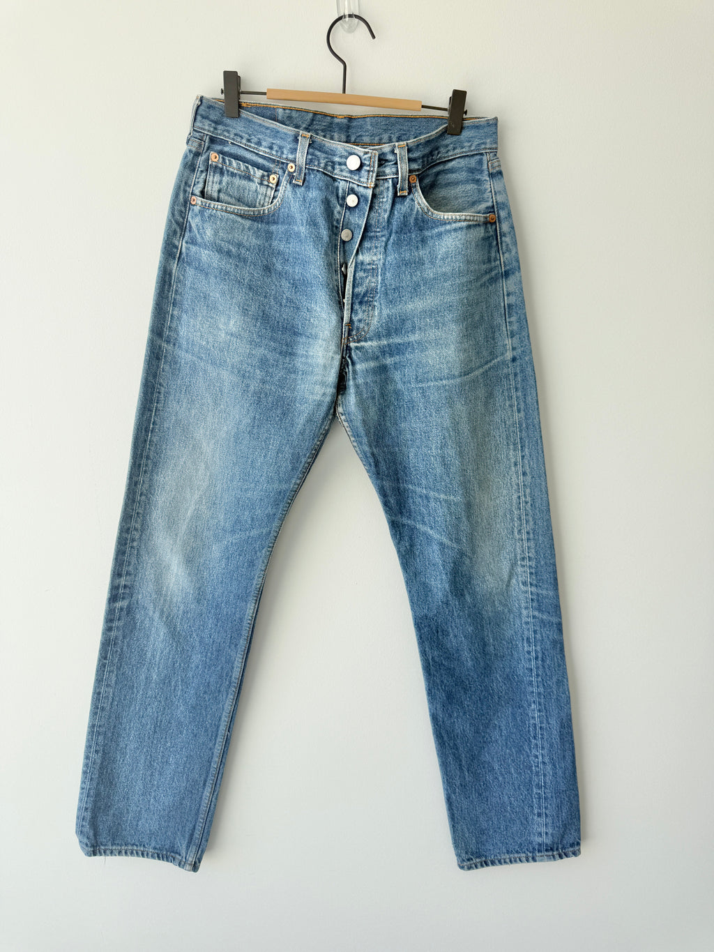 W30 L31 vintage Levis 501xx 29/30” measured waist dark faded blue 501s 90s
