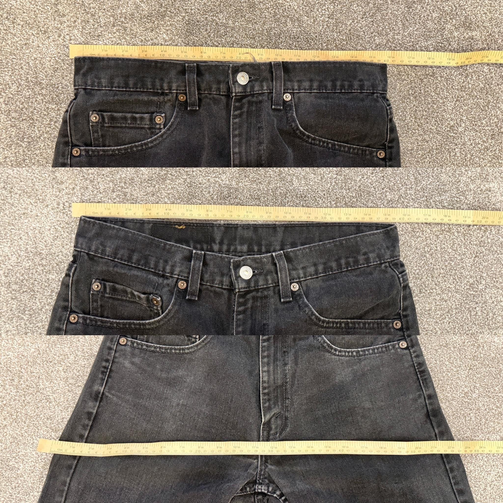 w31 L29 Levis 505 vintage black faded black grey made in 90s Canada  straight leg jeans 505 vintage 30”/31” waist