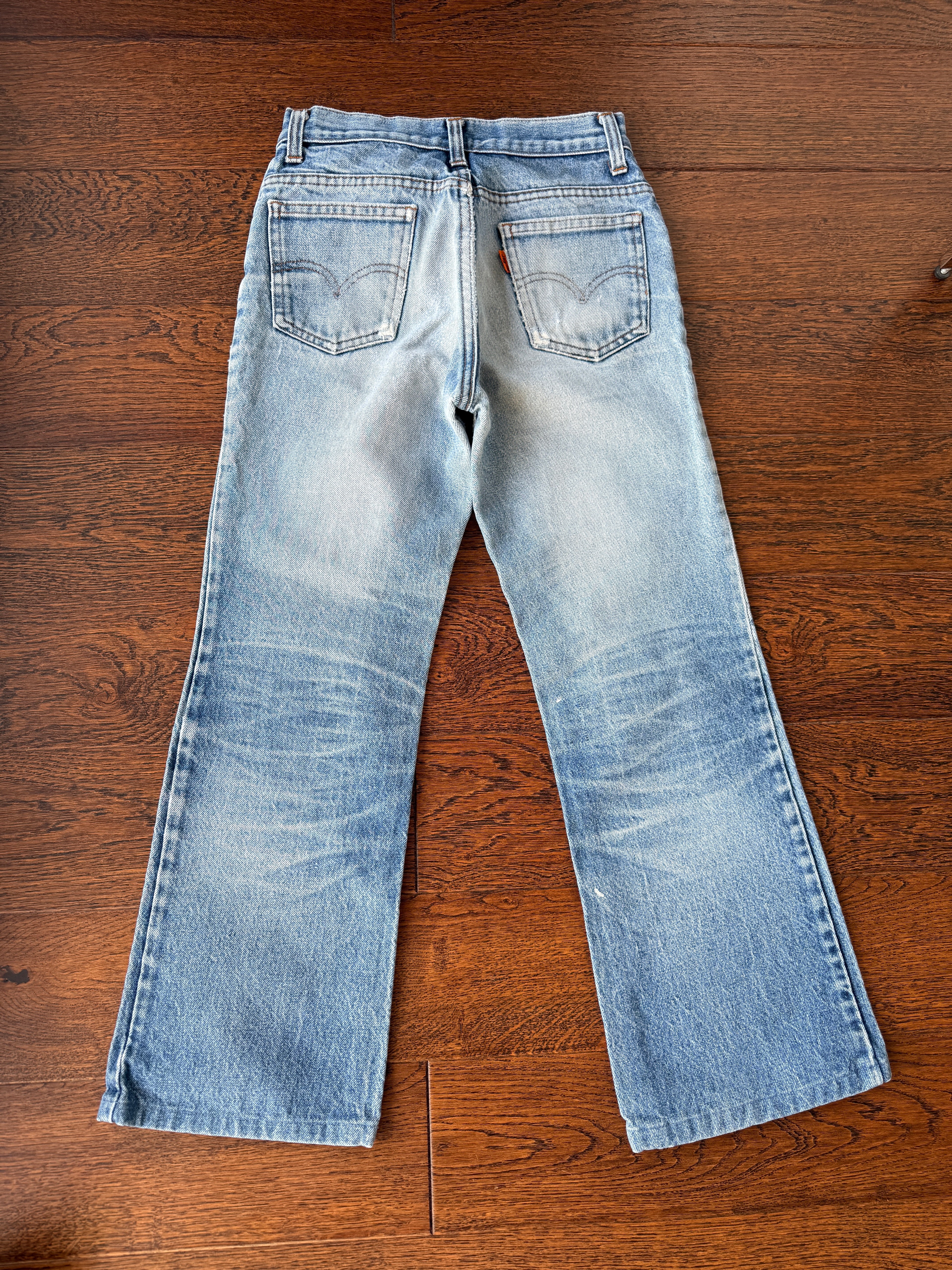 W24 L26 vintage Levis 24/25” measured whiskers denim medium faded blue 70s/80’s levi’s