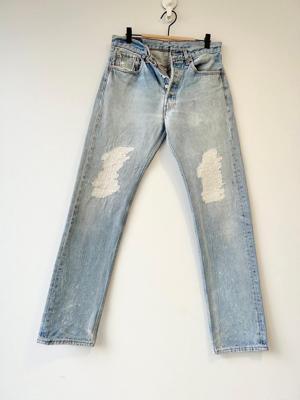 Levis 501 jeans w30 L32 501xx vintage denim stone wash blue faded denim 90s faded blue wash 501 vintage