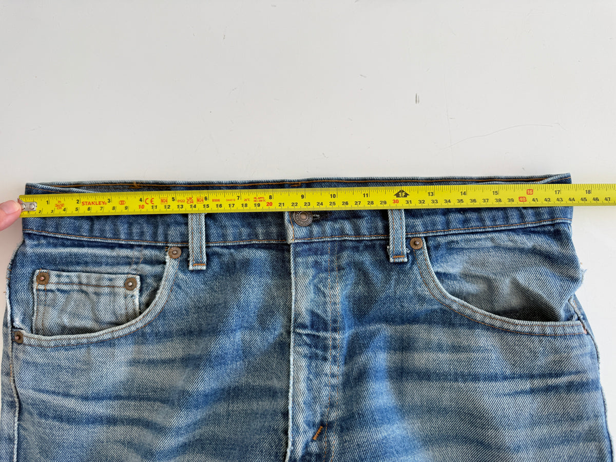 W34 L29 vintage Levis 603 33/34” measured waist dark blue faded whiskers  70s 603s