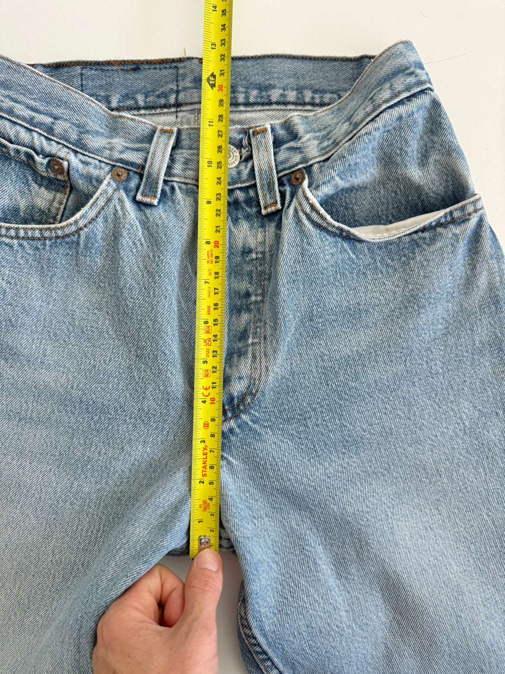 W23 L31 vintage Levis 26501s 22/23” measured light blue 26501s 80s 1984 USA