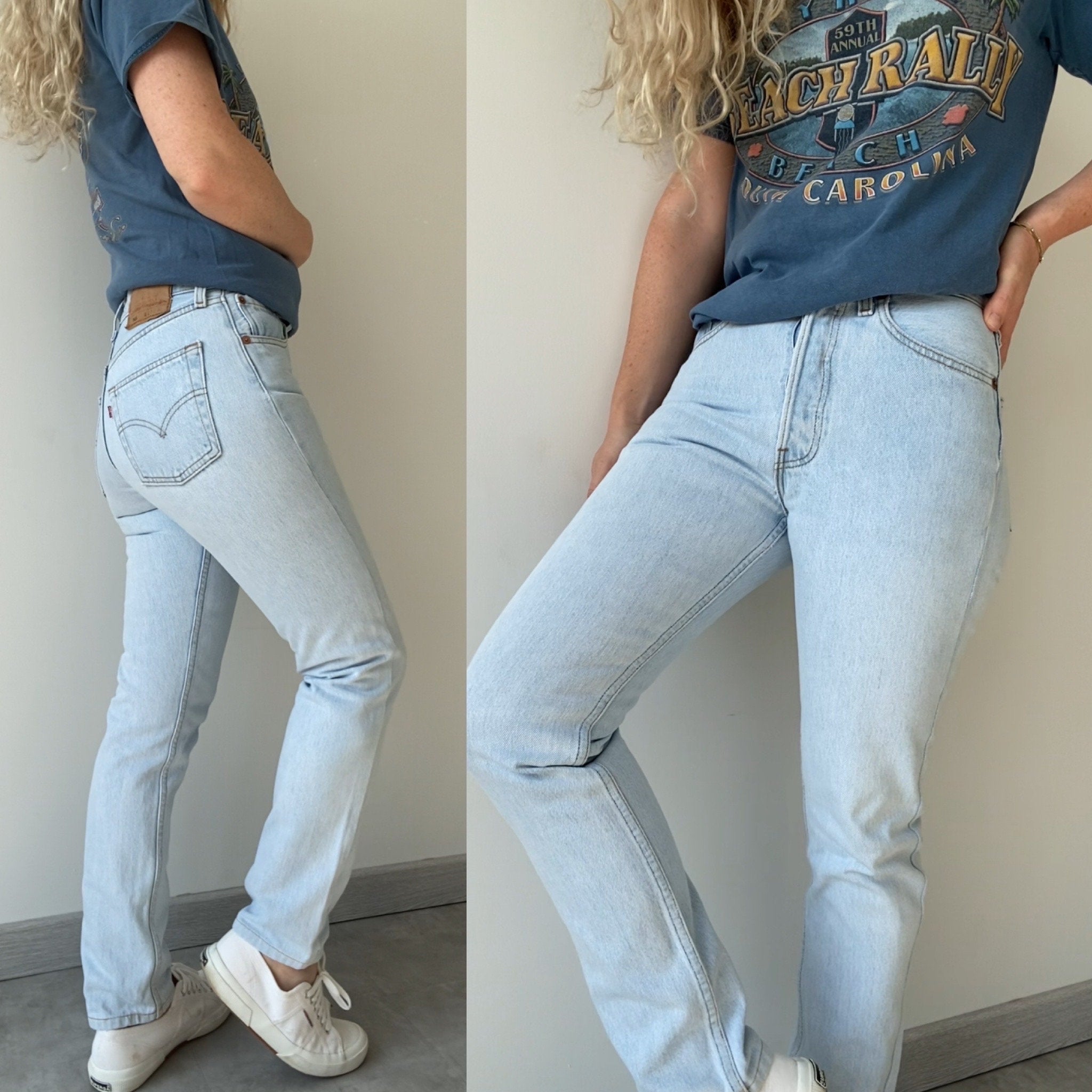 w26 L28  Vintage Levi’s 501 jeans made in USA  light blue faded vintage 501 jeans