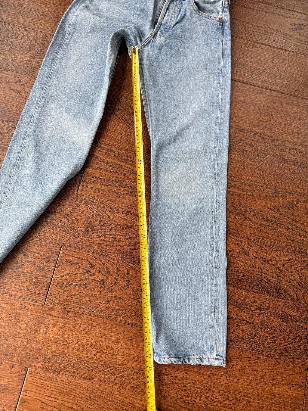 Softer W24 L29 vintage Levis 501 22/24” measured light blue 90s Levi’s 501s