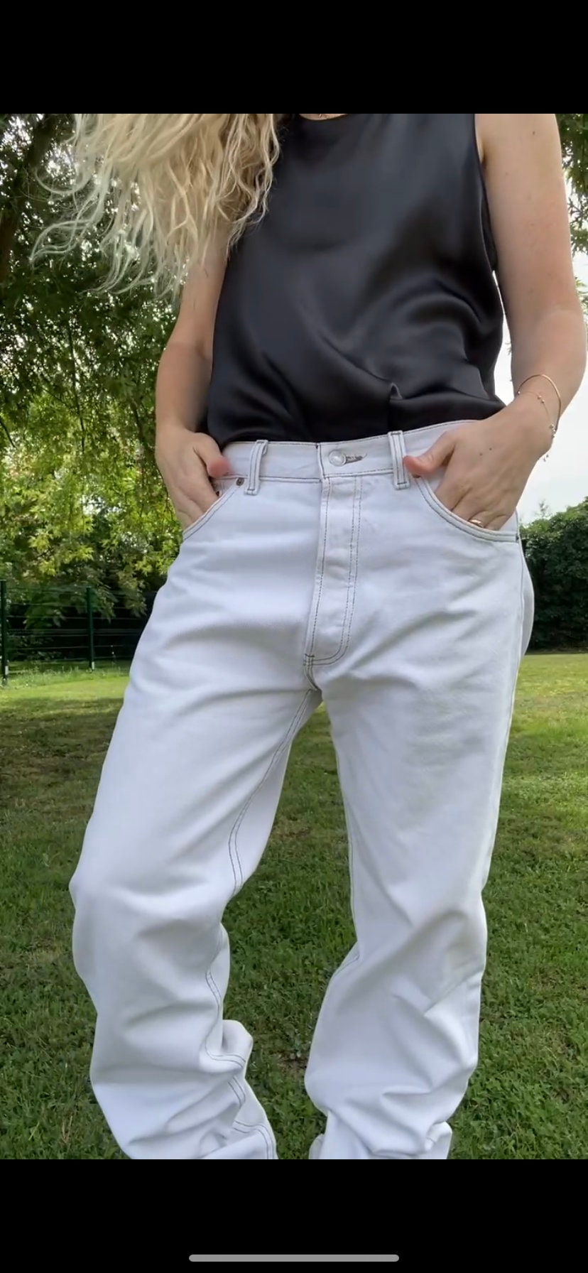 Vintage Levi’s 501 jeans w33 L36 90s vintage 501 jeans beige made in USA