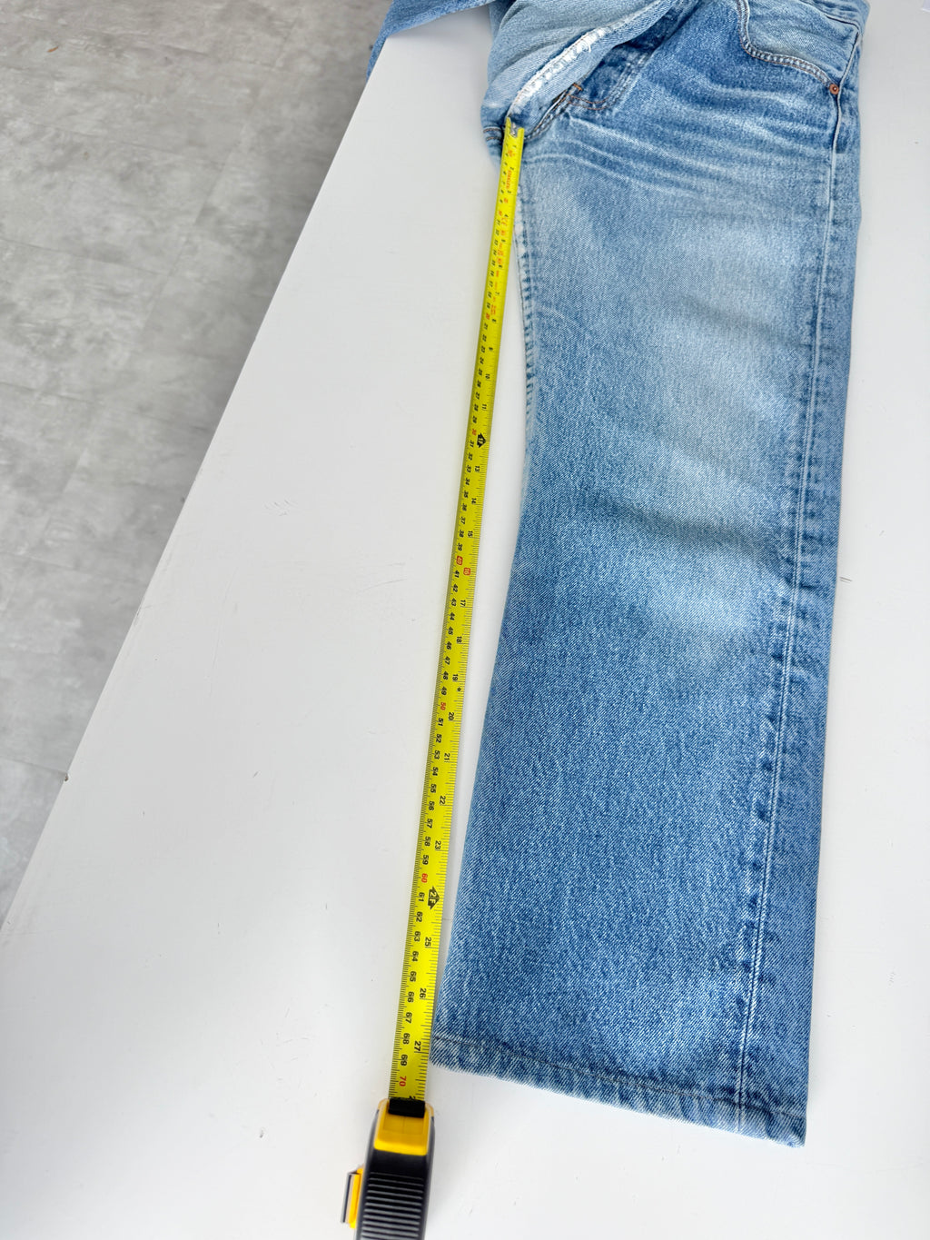 W29 L27 vintage Levis 501s 28/29” medium blue whiskers fade denim Levi’s 501s 90s USA