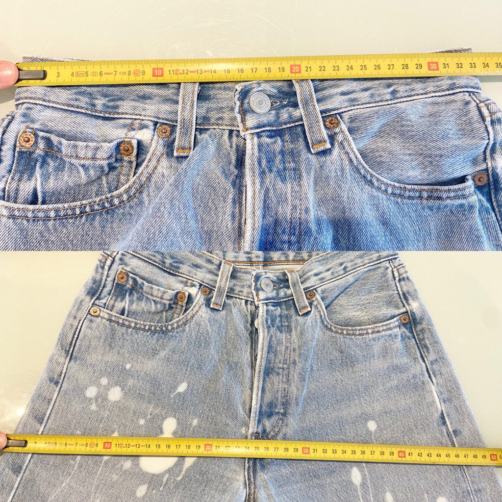 Vintage Levi’s 501  w25” L29” made in USA for women tag bleached 90s Levi’s 501s distressed Levis