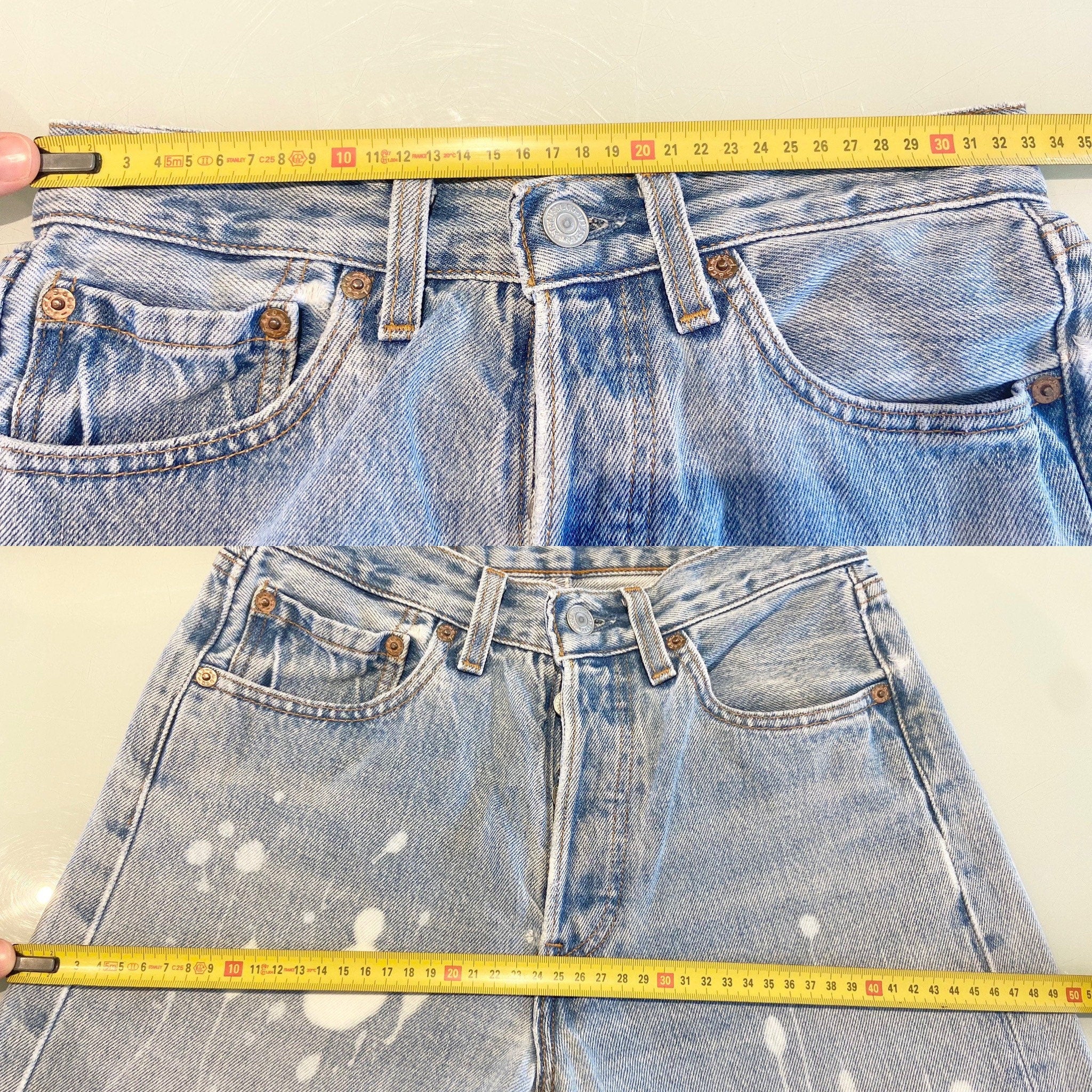 Vintage Levi’s 501  w25” L29” made in USA for women tag bleached 90s Levi’s 501s distressed Levis