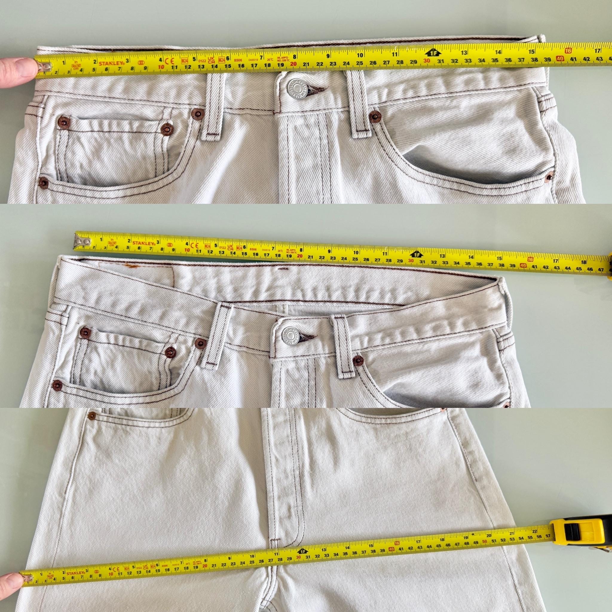 w30 L33 Levis 501 29-30” waist vintage beige 501s  made in USA 90s straight leg jeans 501
