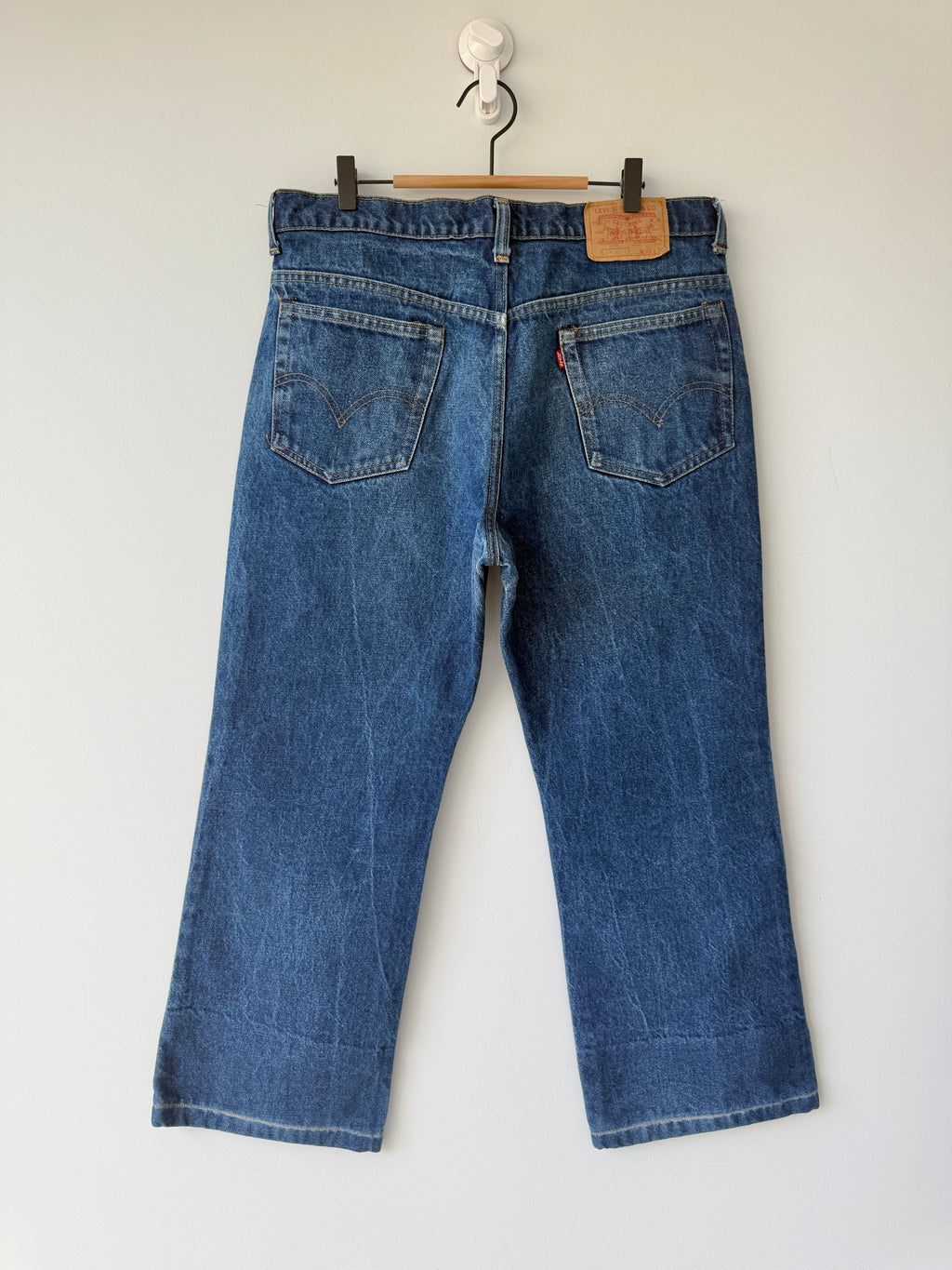 W34 L26 vintage Levis 517 34” measured light blue fade denim 90s Levi’s 517s USA