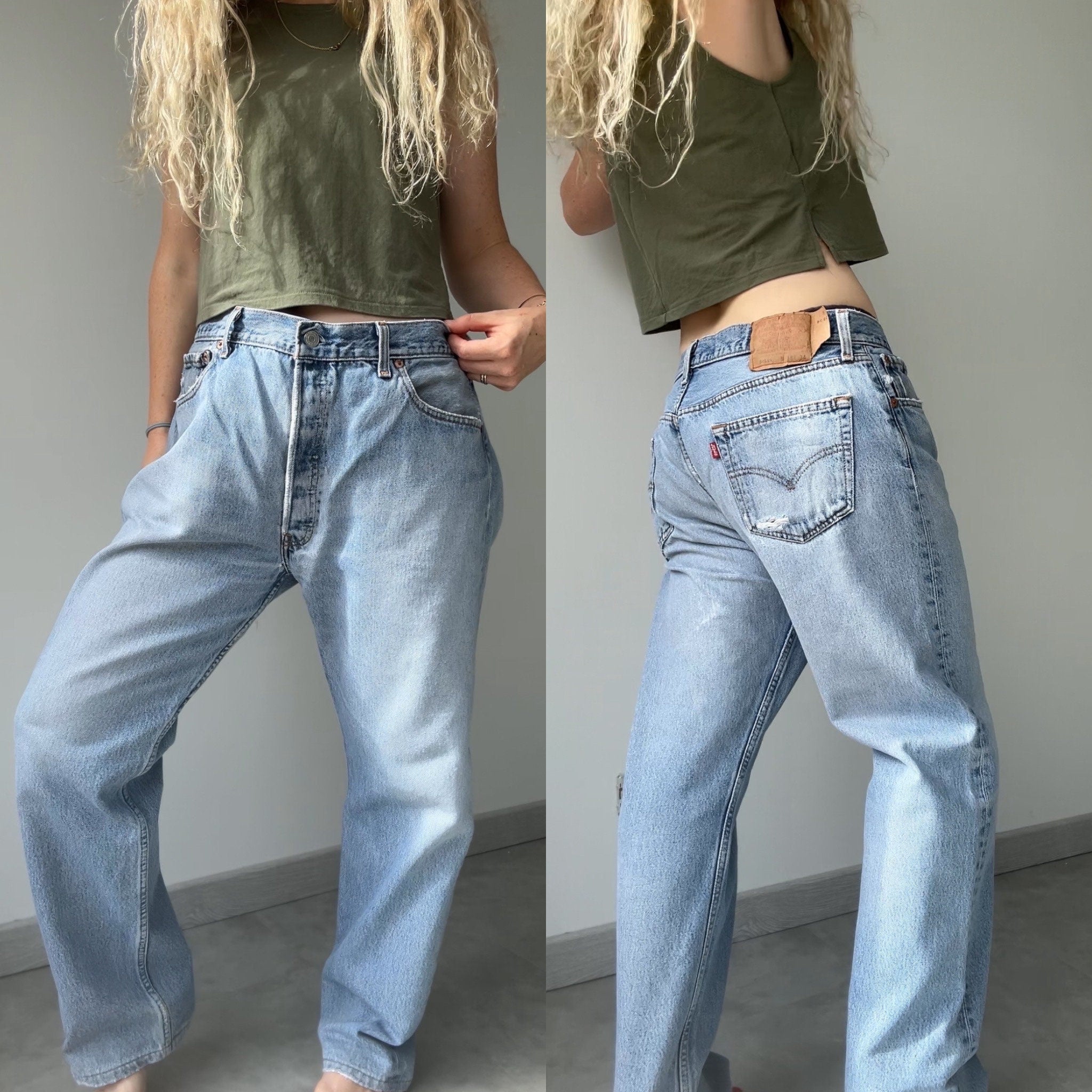 Levis 501 vintage w34 L28 Levi’s light blue faded straight leg 501 vintage Levi’s 501