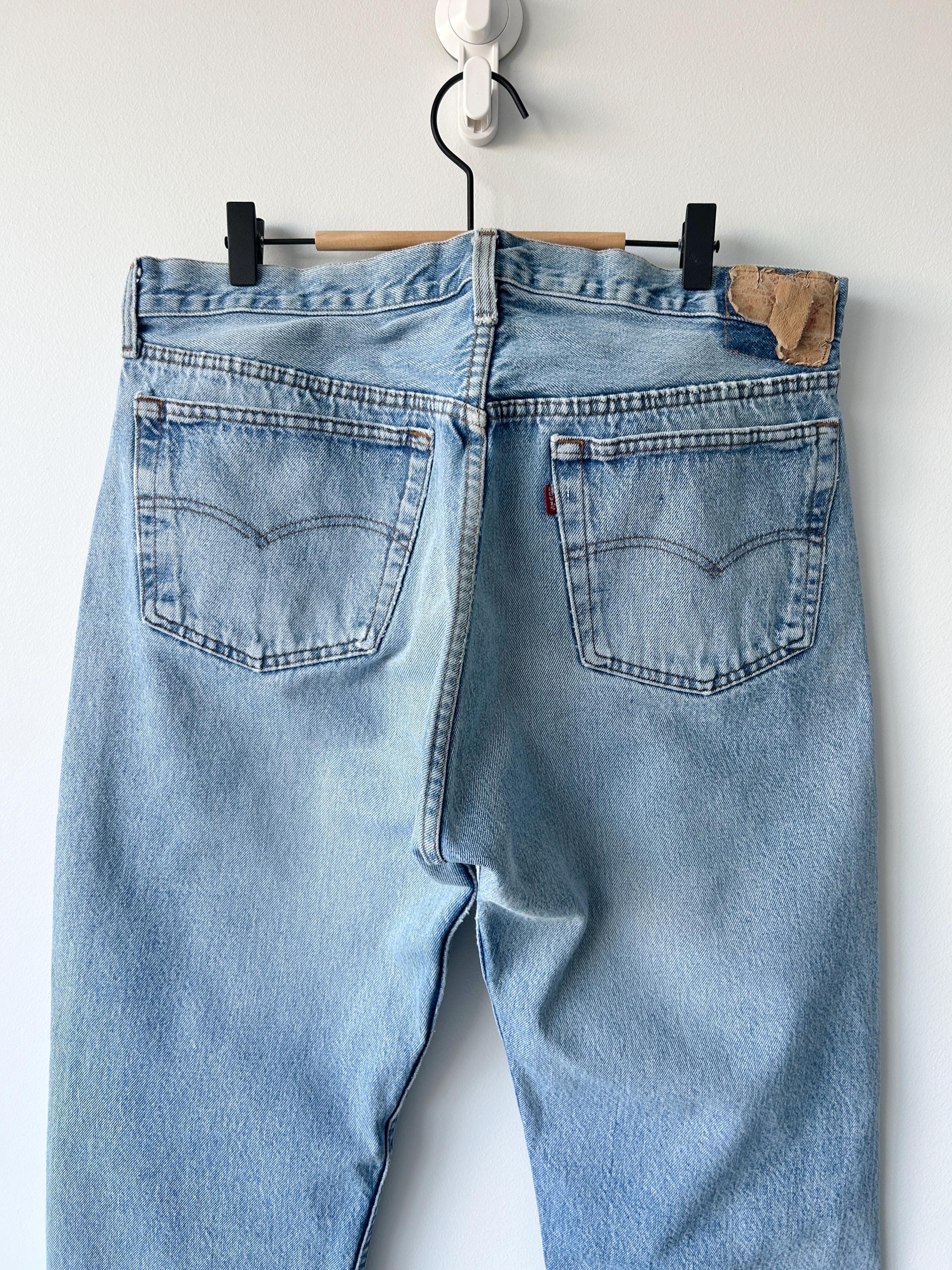 Levis 501 vintage w36 L29 Levi’s 80s faded straight leg jeans made in USA 501 vintage 501 35”/36” waist decuk
