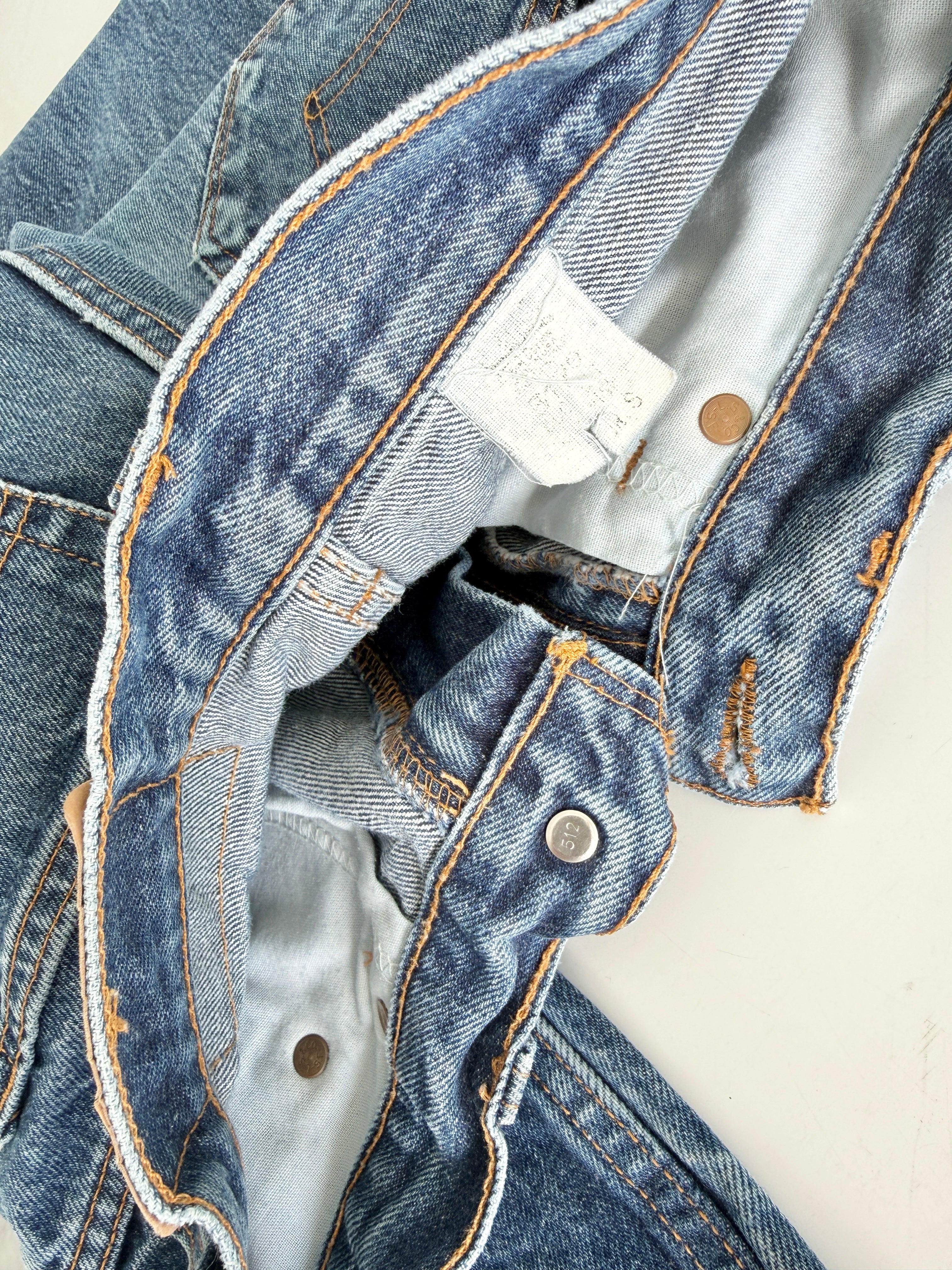 W25 L29 vintage Levis 517 24-25”” measured dark faded blue 90s USA 517s