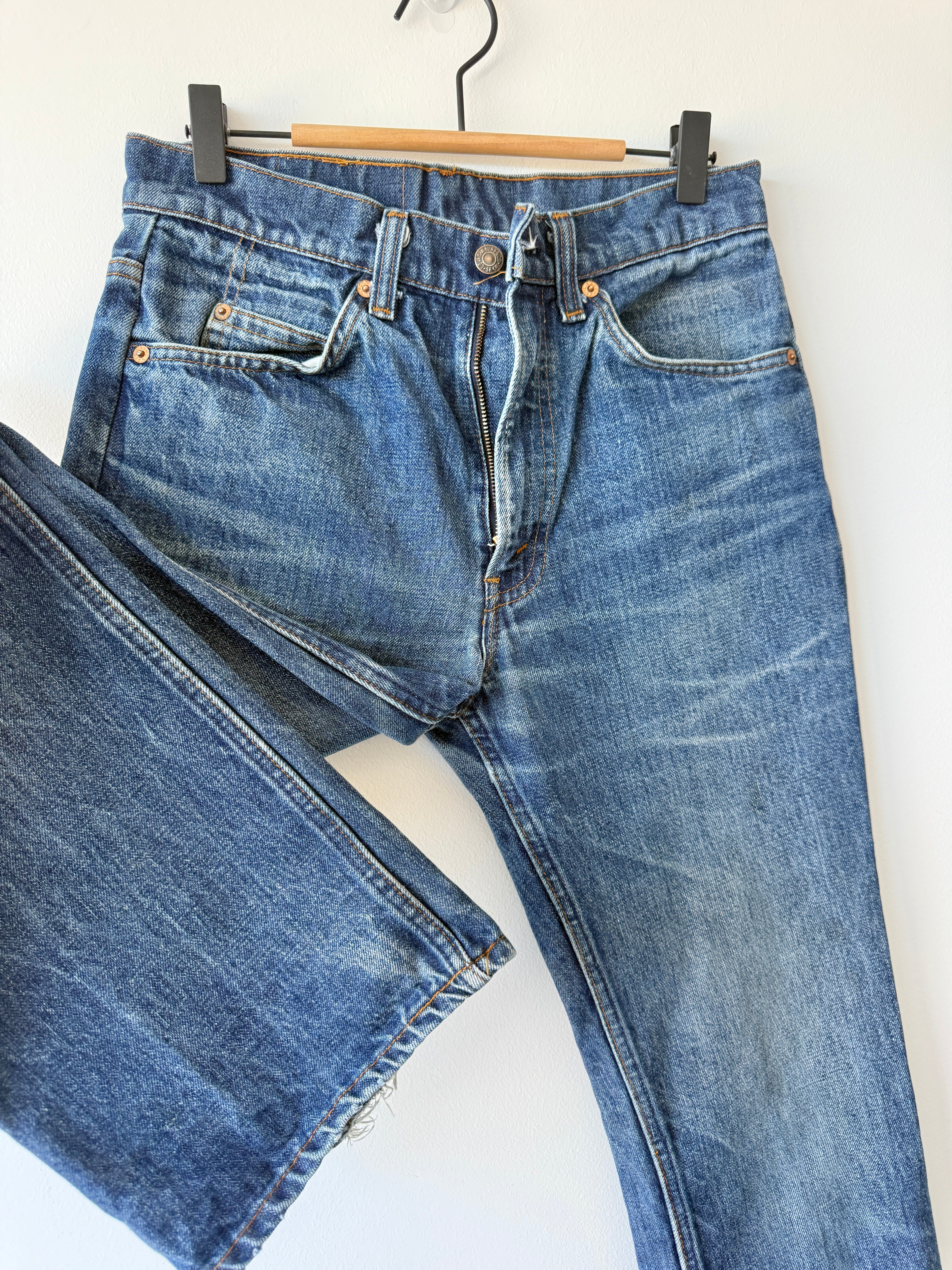 W29 L31 vintage Levis 517 28/29” measured waist dark faded USA 80s 517s