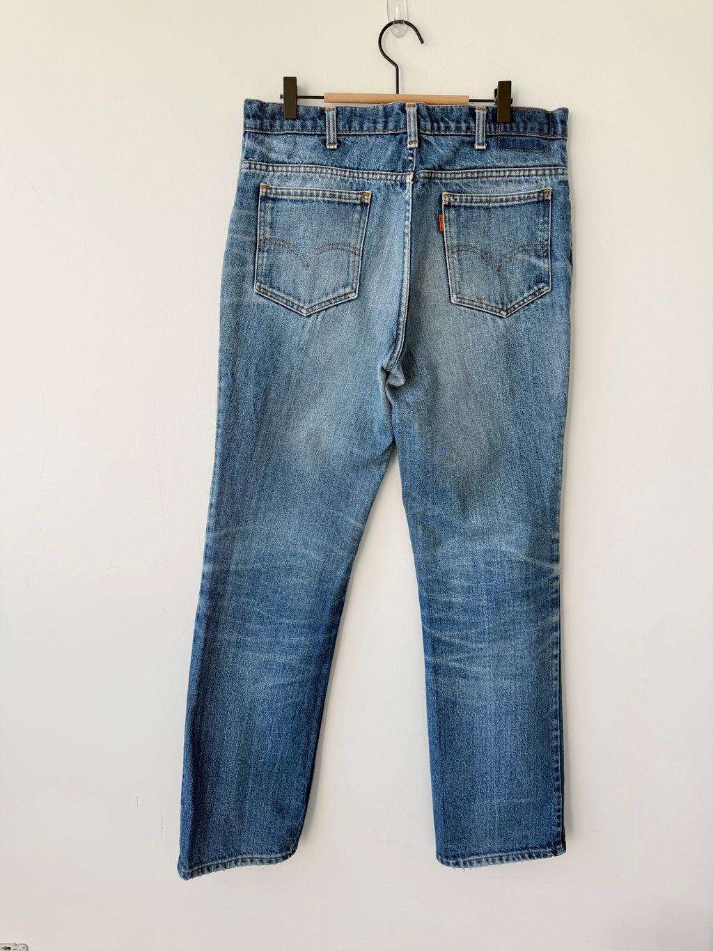 W33 L32 vintage Levis dark faded blue 32/33” measured waist late 80s levis orange tag