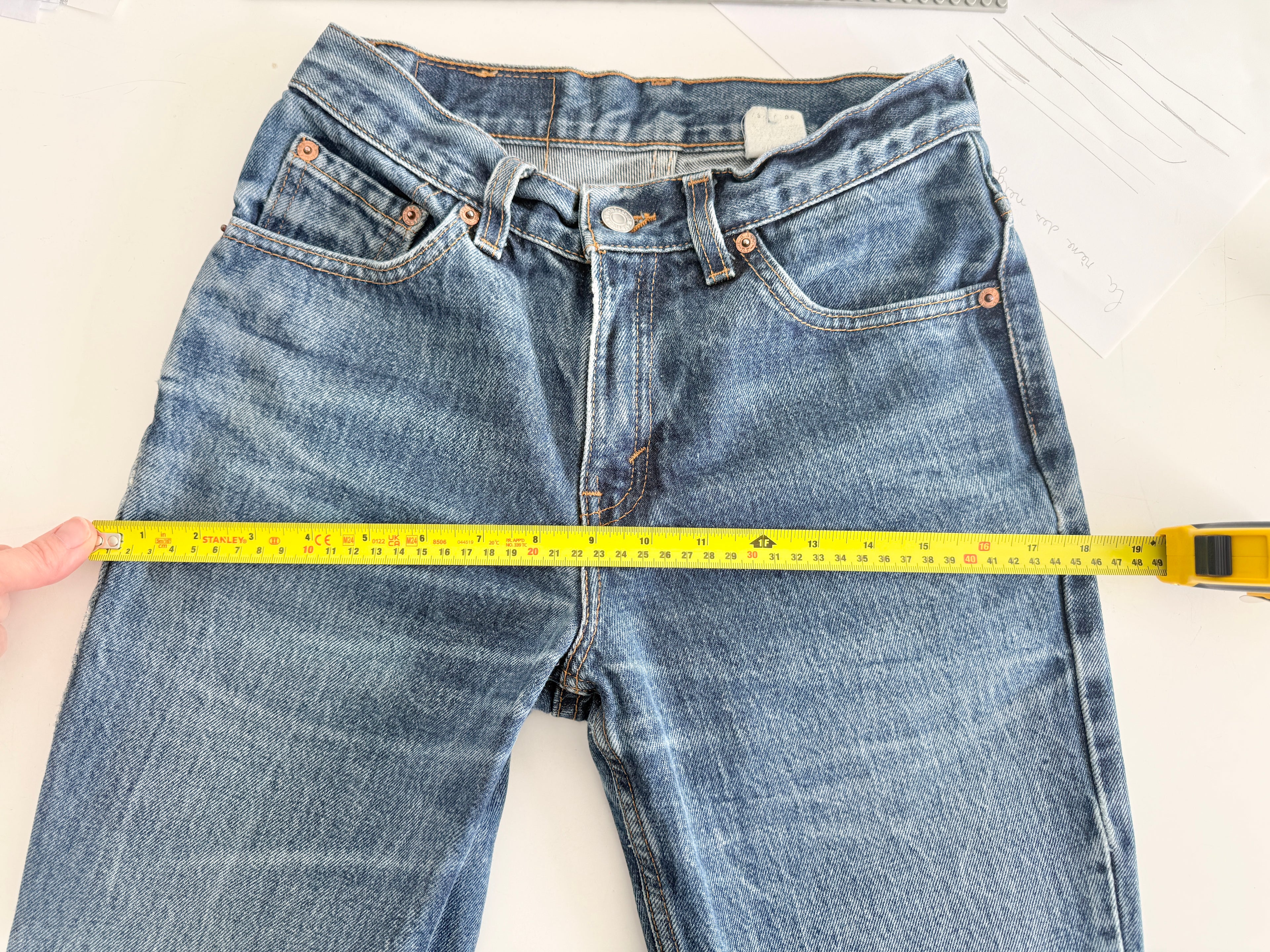 W25 L29 vintage Levis 517 24-25”” measured dark faded blue 90s USA 517s