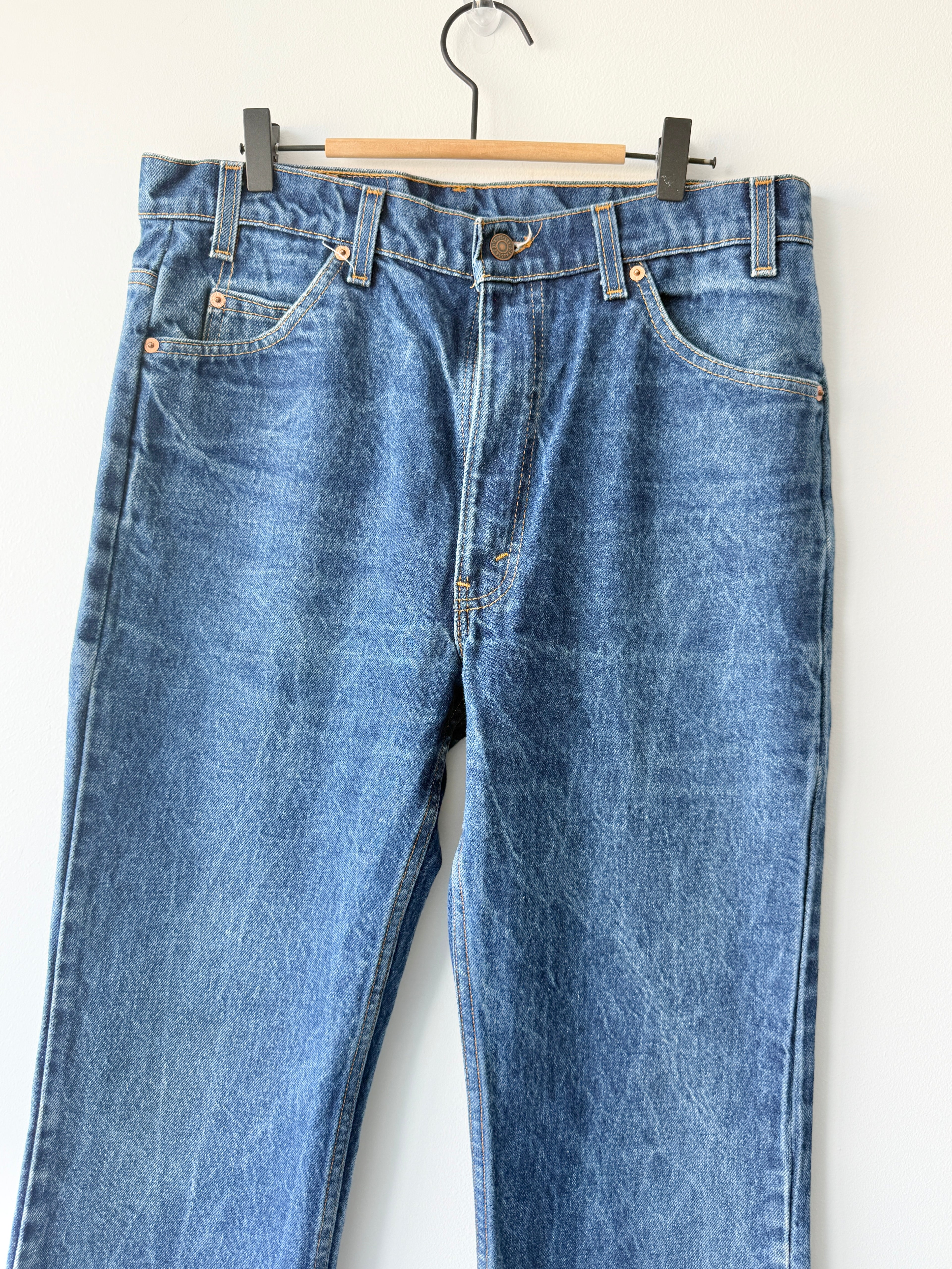 W33 L34 vintage Levis 517 33” measured waist raw blue 517s made in 90s USA