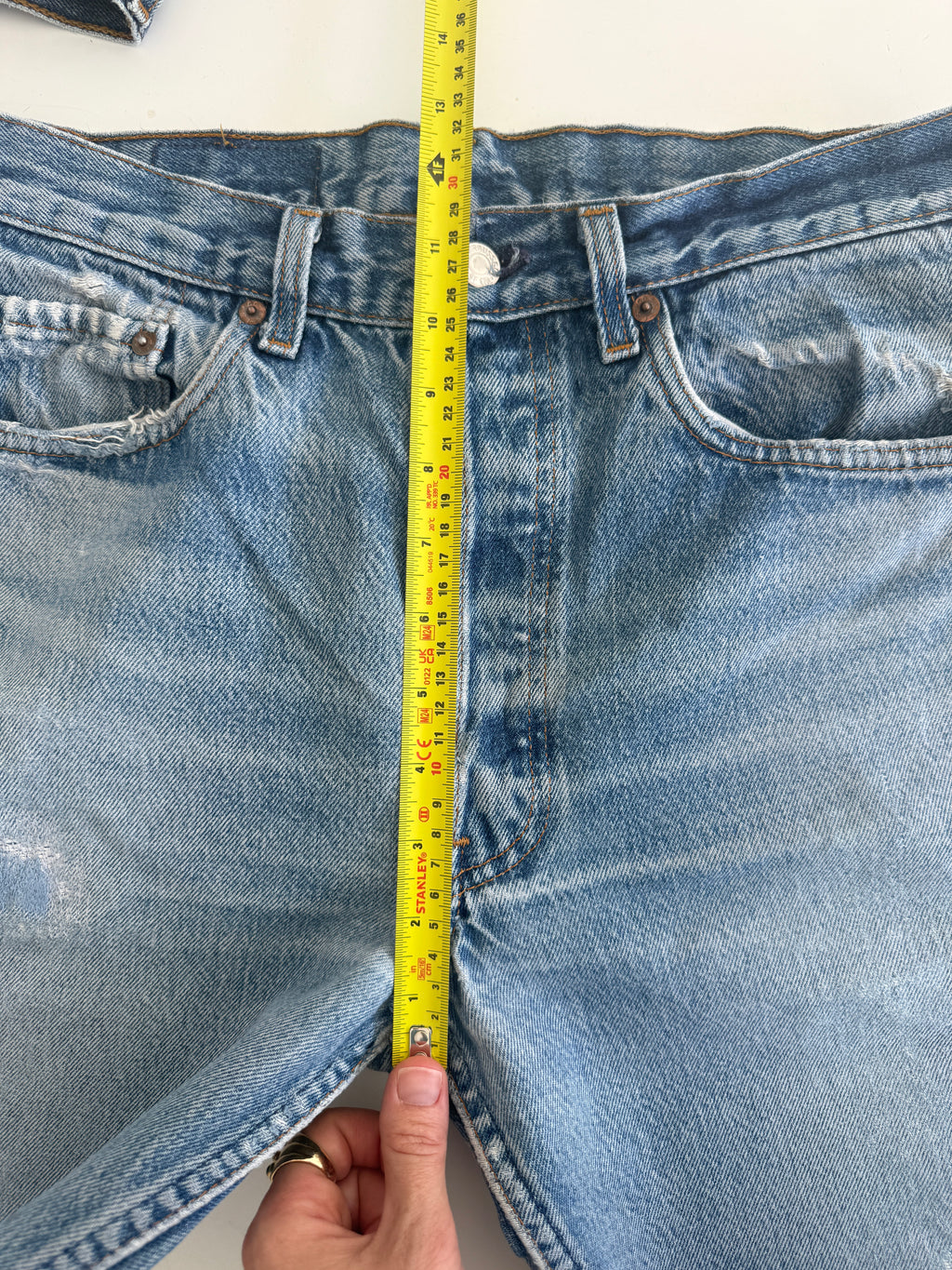 W30 vintage Levis 501 shorts 29/30” measured waist faded denim USA 501s